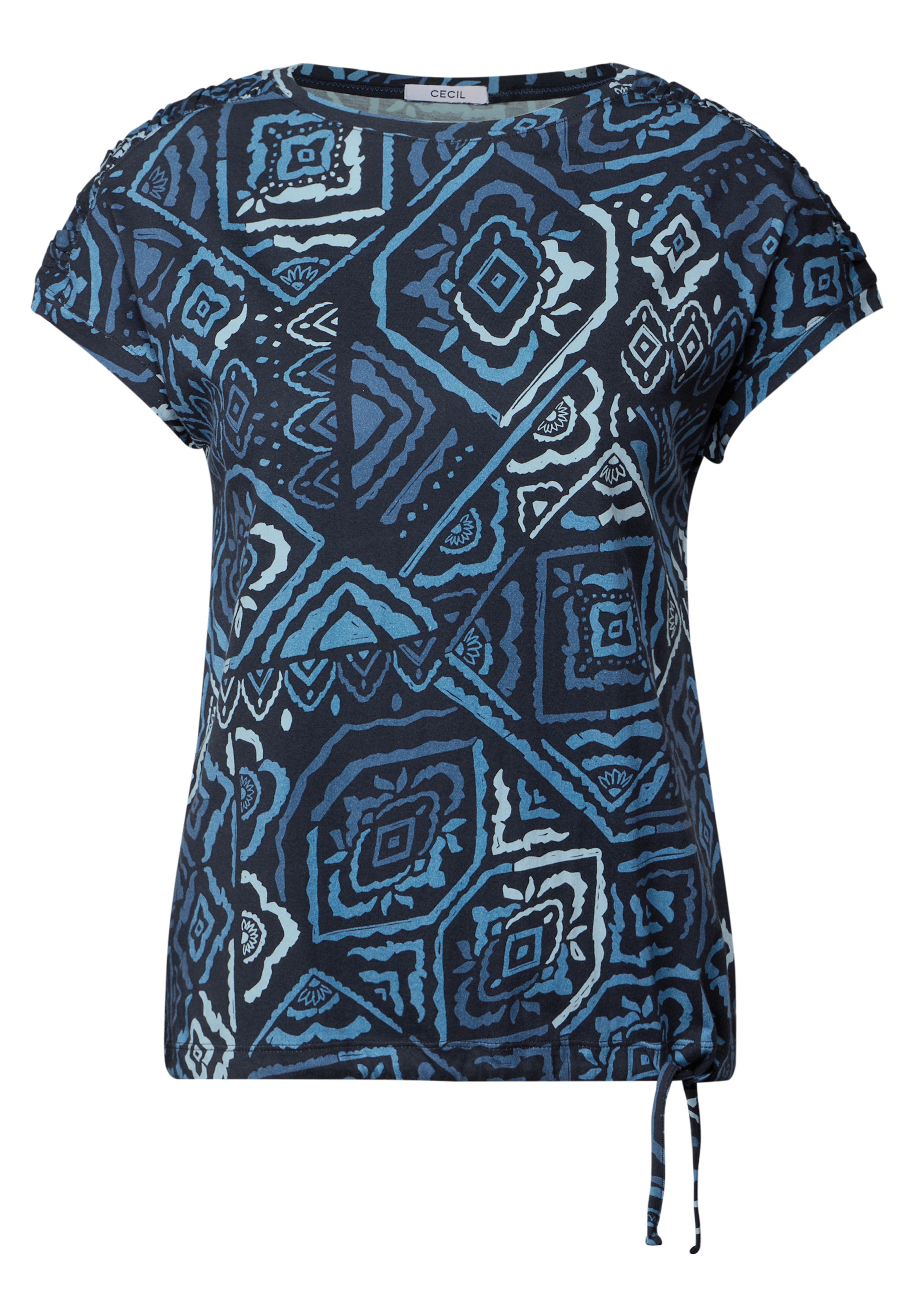 Cecil Print-Shirt, mit Tunnelzug am Saum