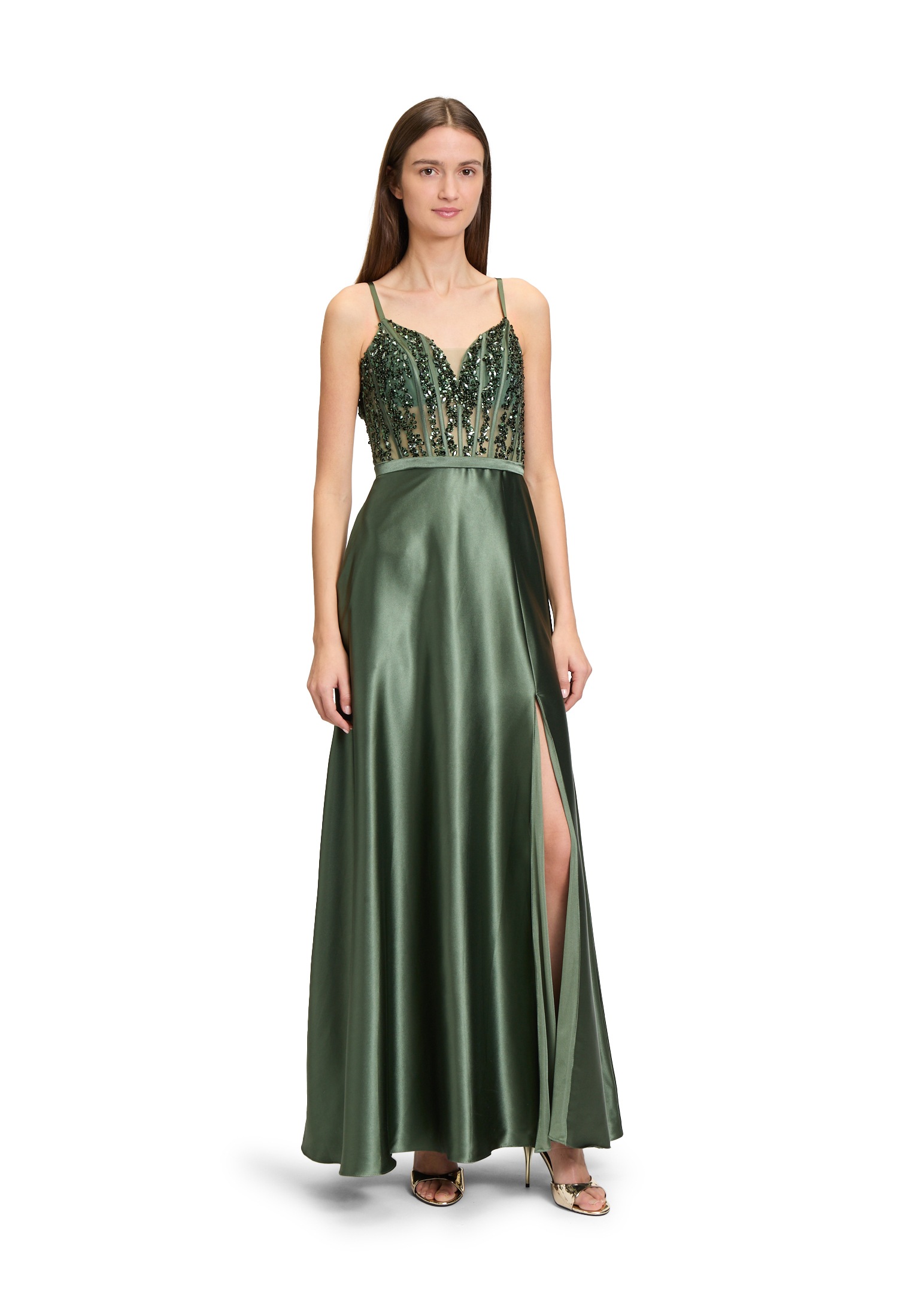 Vera Mont Abendkleid "Damen Abendkleid mit Stickerei" Nahttasche Glitzerste günstig online kaufen