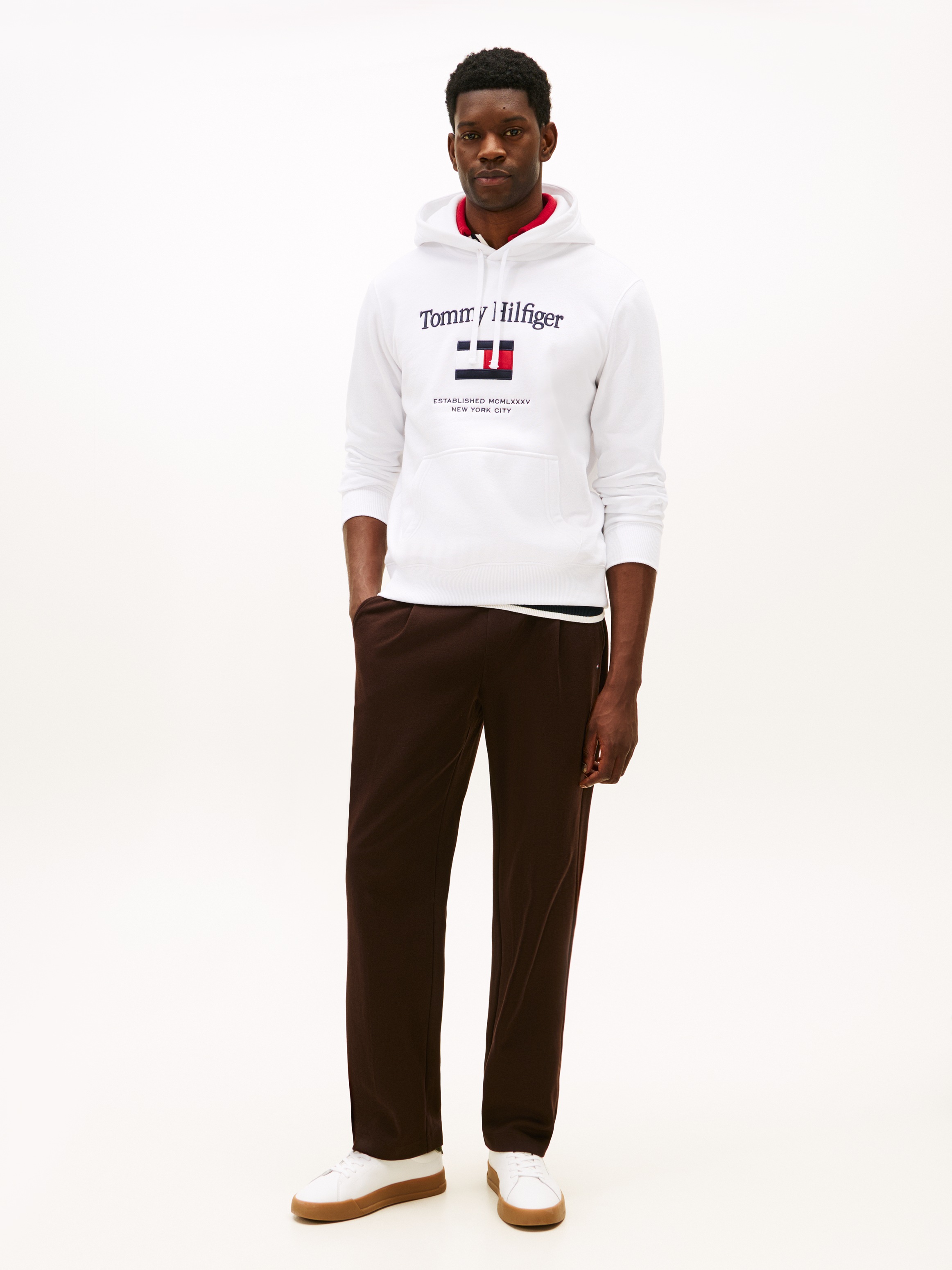 Thumbnail - Tommy Hilfiger Hoodie "TOMMY EMBRO FLAG", normale Passform, Stickerei