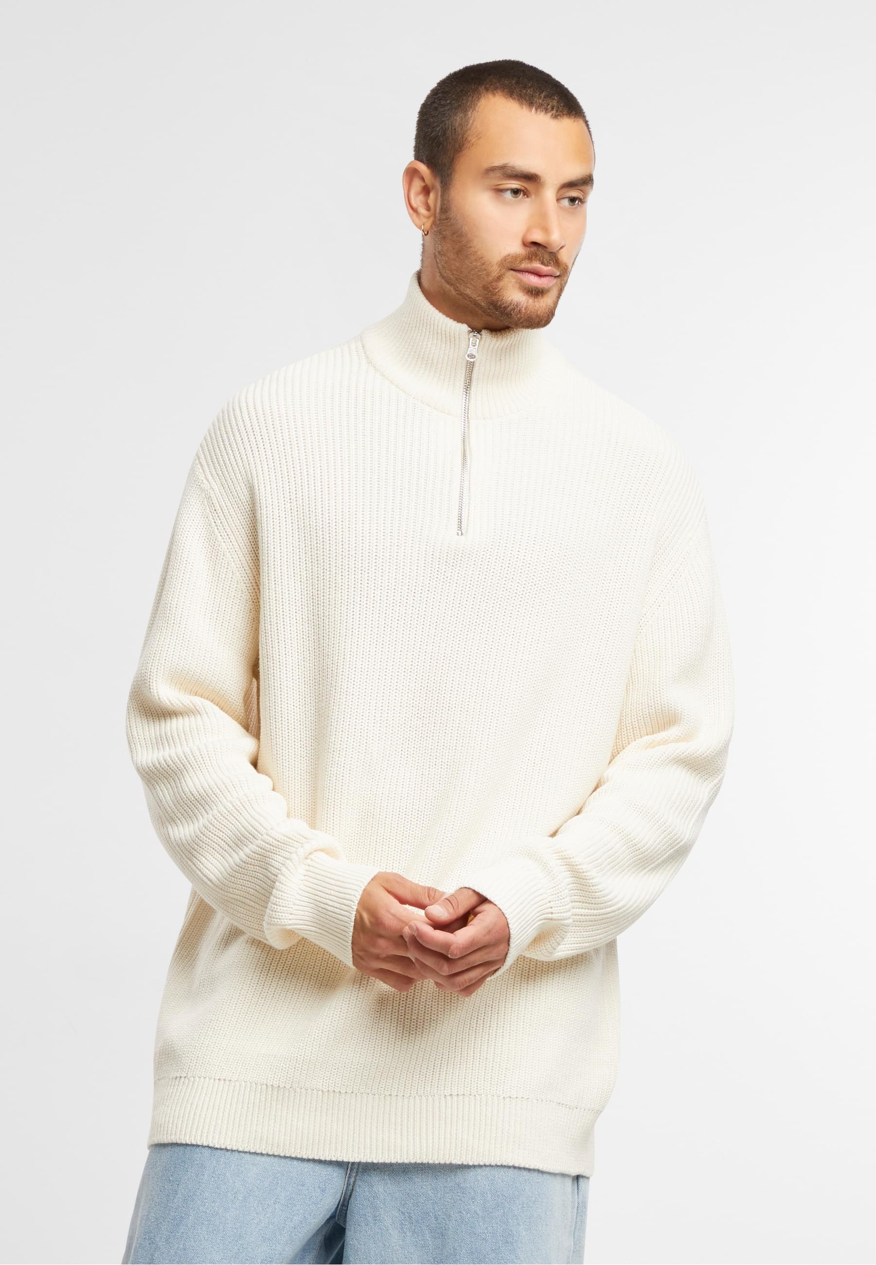 URBAN CLASSICS Sweater »Urban Classics Rib Basic Troyer«, (1 tlg.)