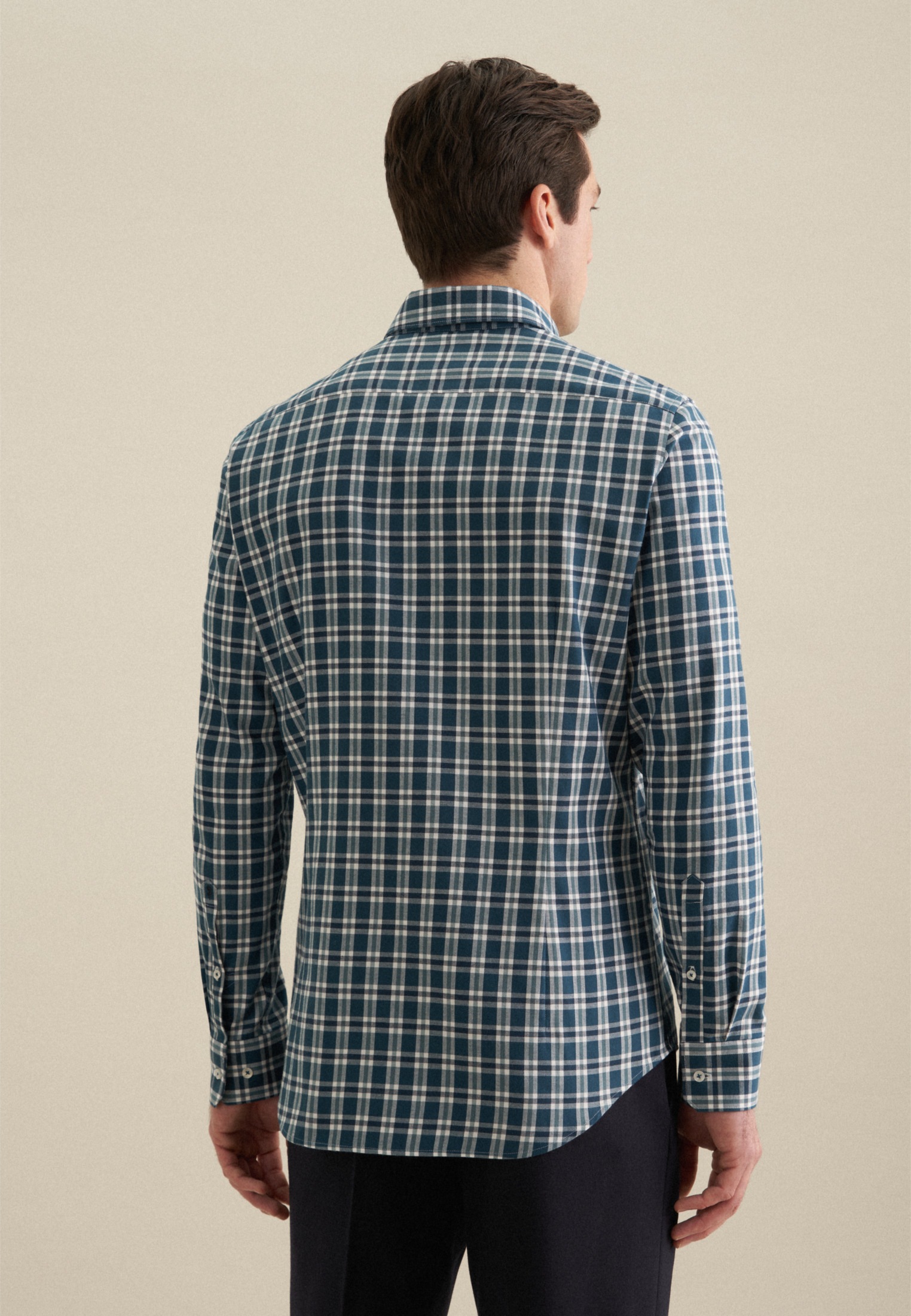 seidensticker Flanellhemd "Shaped", Shaped Langarm Button-Down-Kragen Karo günstig online kaufen