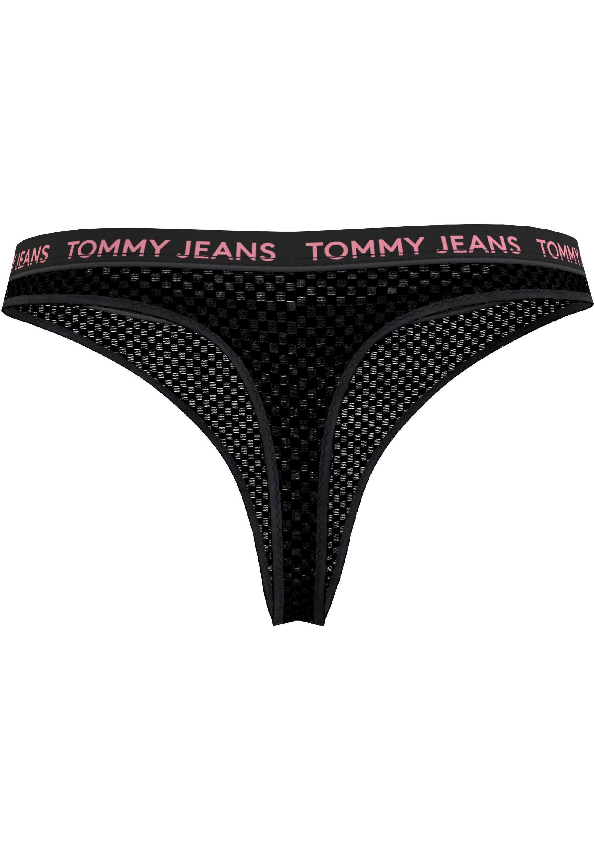 Tommy Hilfiger Underwear String »3P HR THONG LACE (EXT SIZES)«, (Packung, 3 St., 3er), leicht transparente Qualität, Logoschriftzug