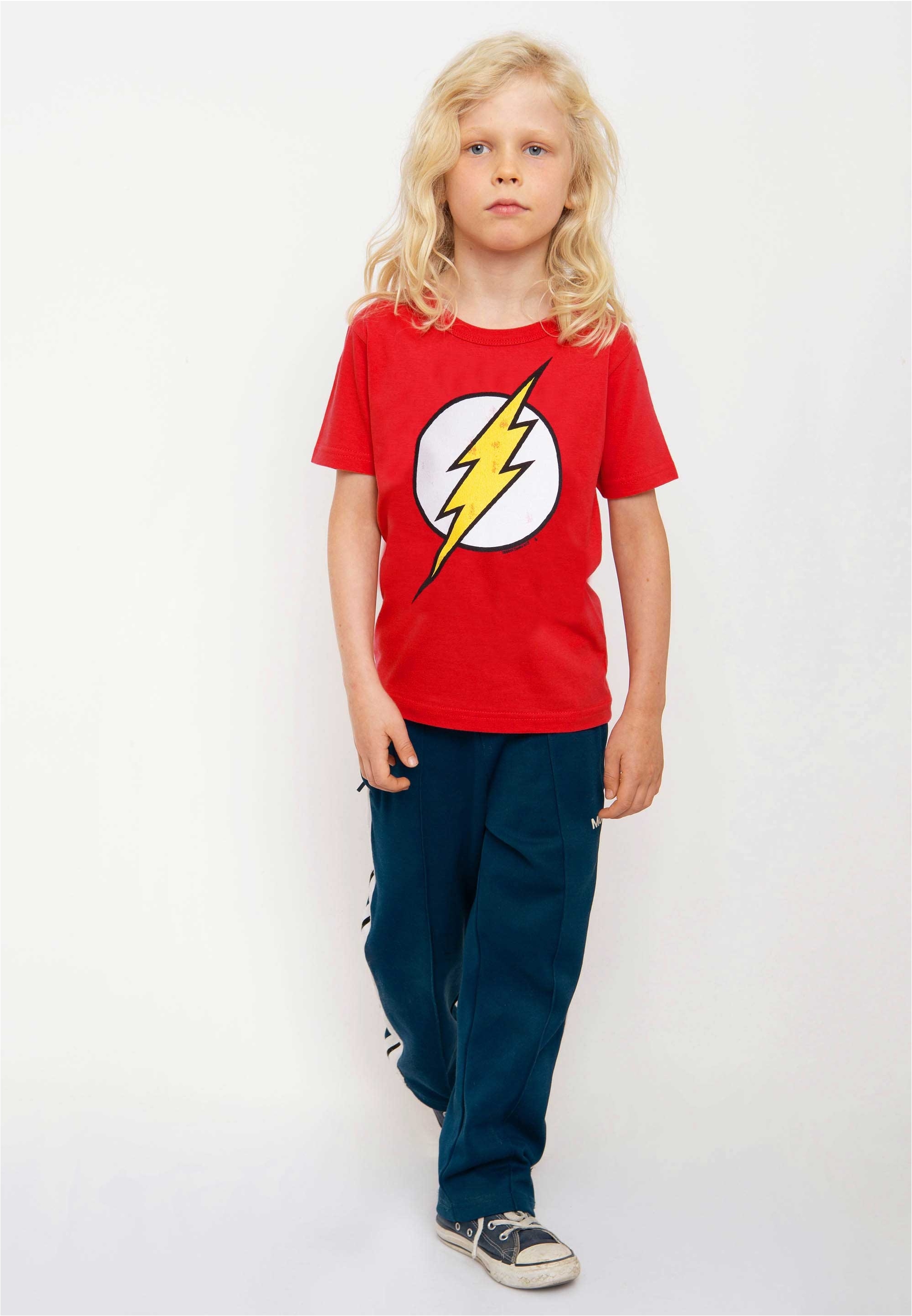 LOGOSHIRT T-Shirt »DC - Flash - Logo«, mit coolem Print