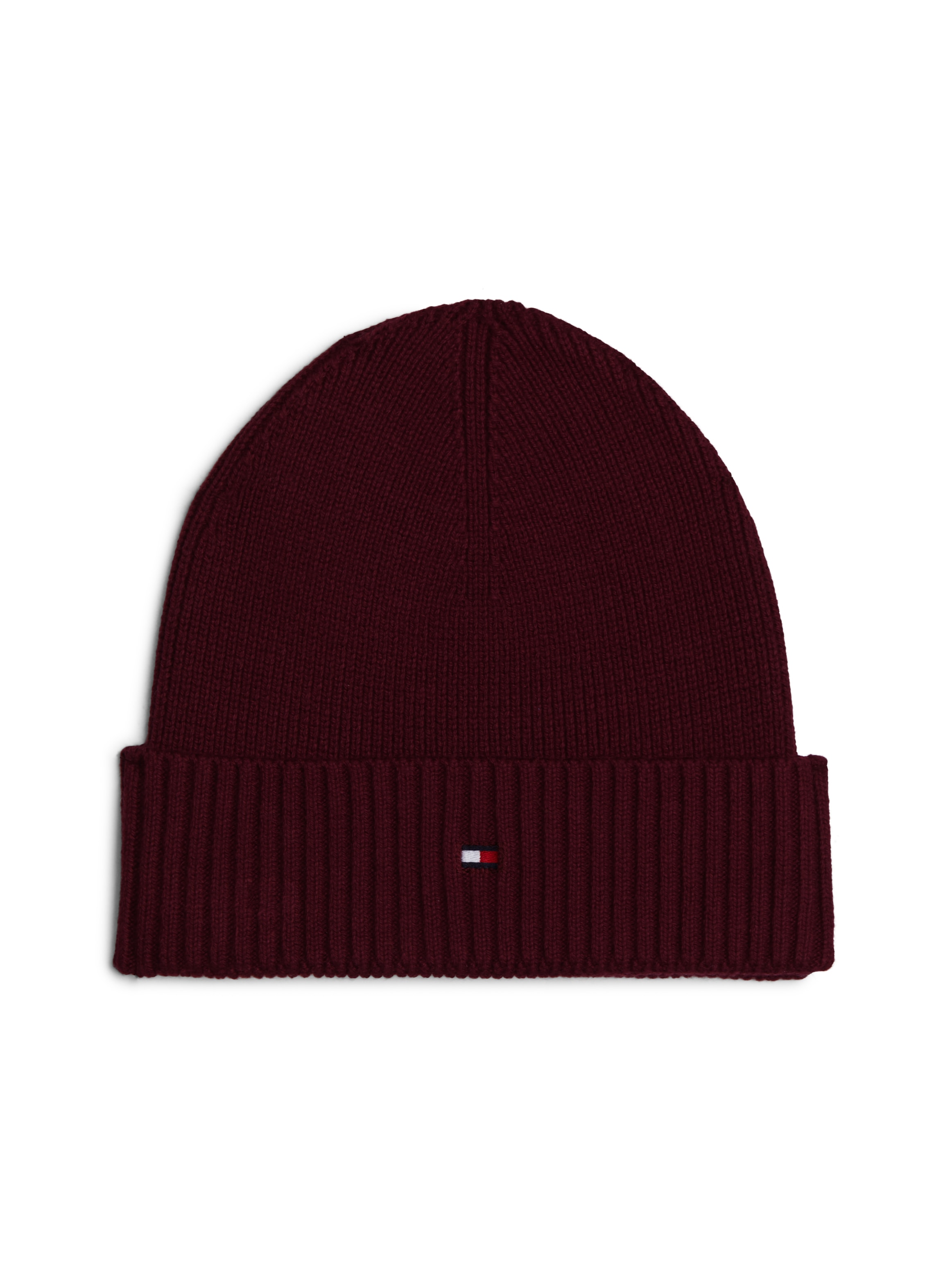 Tommy Hilfiger Strickmütze »TH FLAG PIMA COTTON BEANIE«, mit Logostickerei