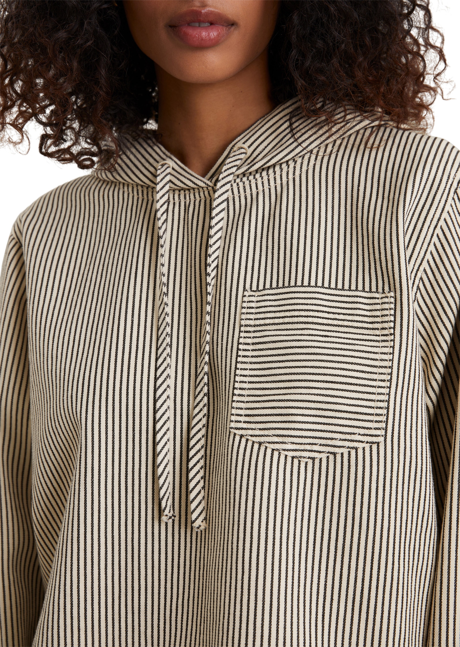 Marc O'Polo DENIM Kurzjacke »aus gestreiftem Organic Cotton«, ohne Kapuze