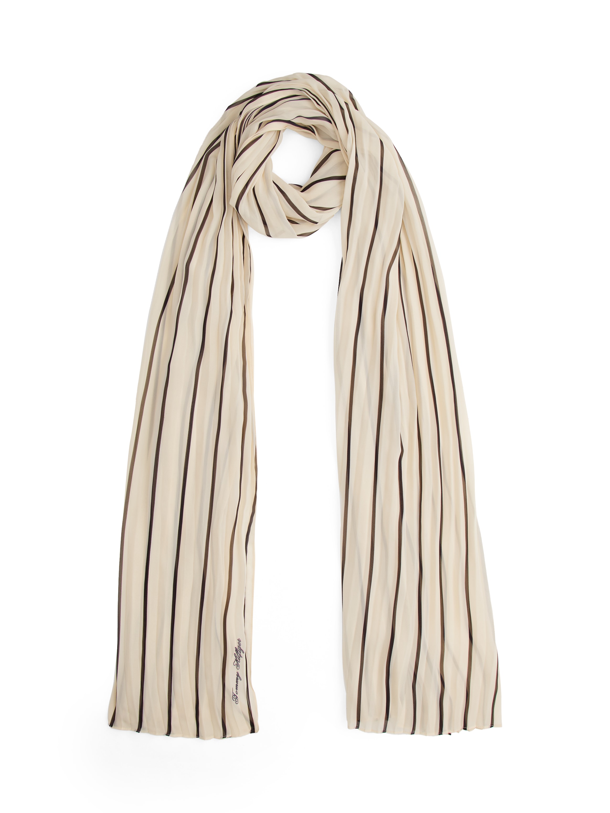 Tommy Hilfiger Modeschal "TOMMY SCRIPT CHIFFON" mit Streifen günstig online kaufen