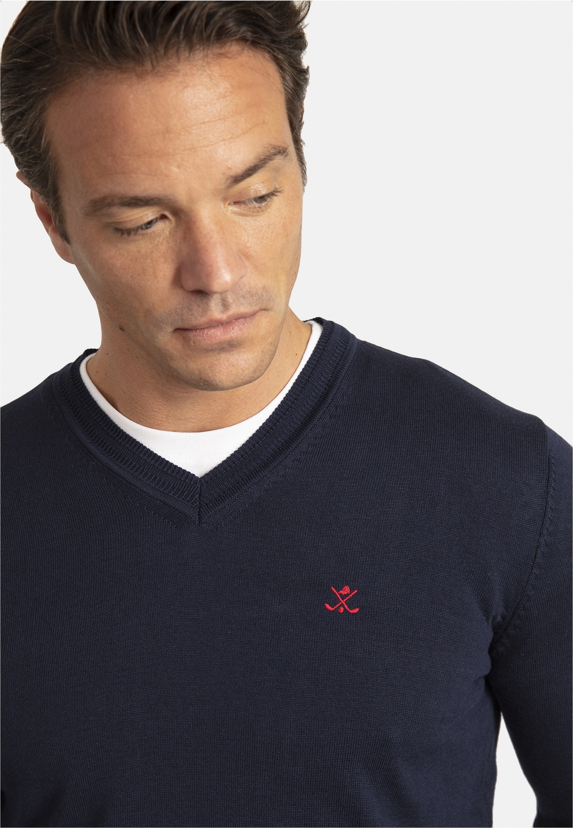 SIR RAYMOND TAILOR Strickpullover »Los Angeles«, (1 tlg.), mit klassischem V-Ausschnitt