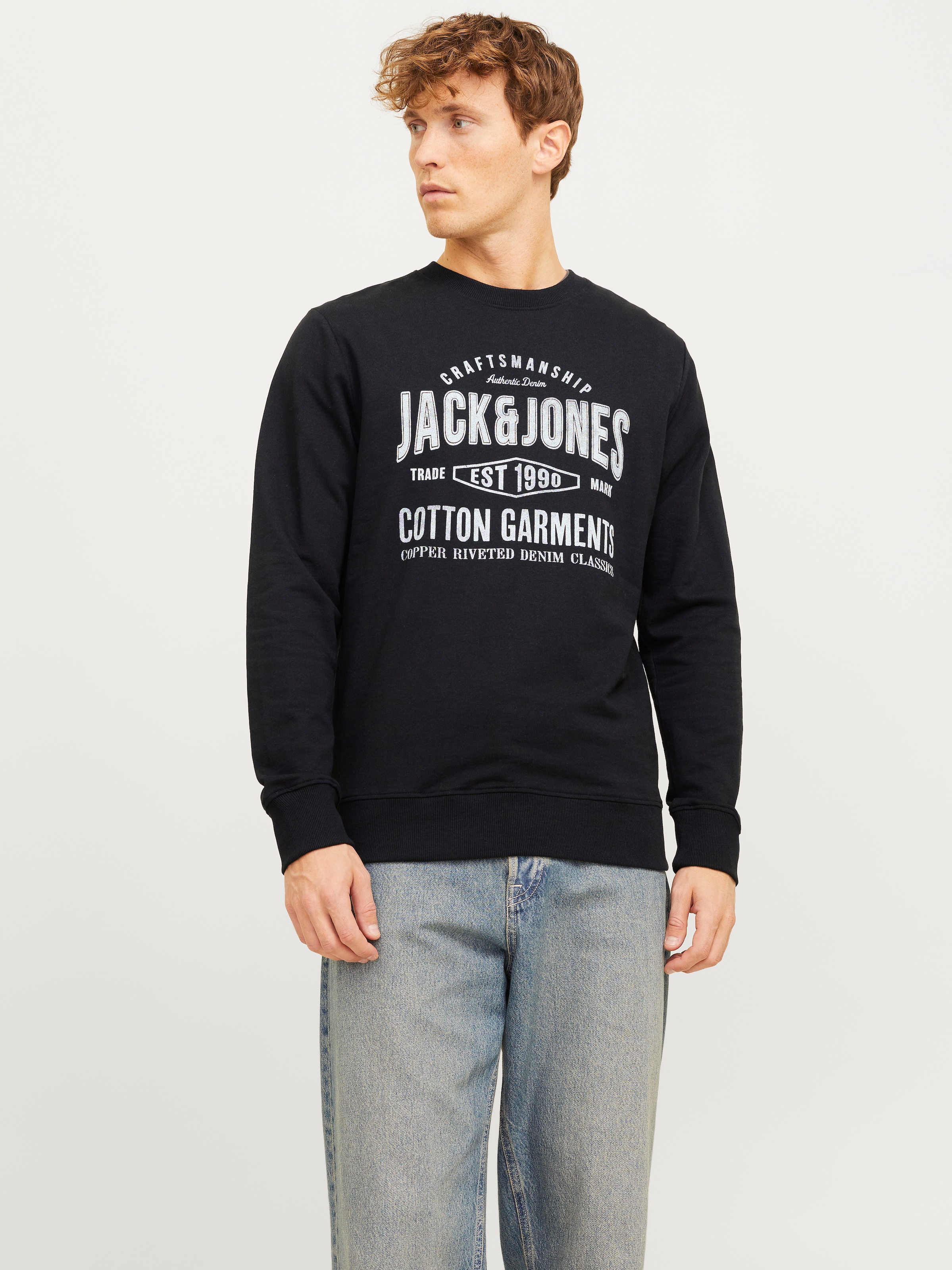 Jack & Jones Sweatshirt "JJJEANS SWEAT O-NECK" günstig online kaufen