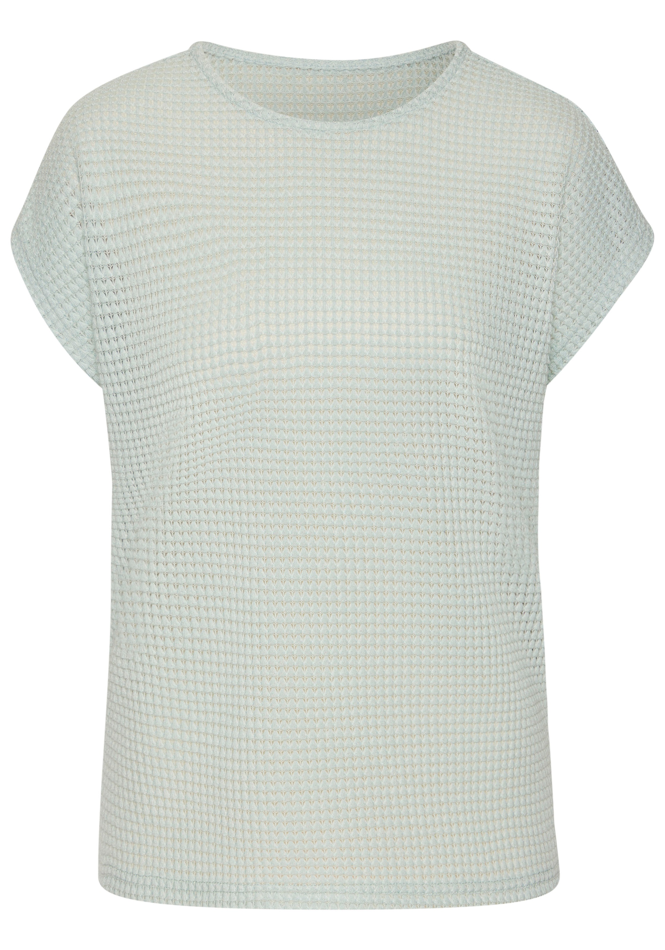 Vivance Kurzarmshirt "mit modischer Waffelstruktur", aus bügelfreier Strick günstig online kaufen