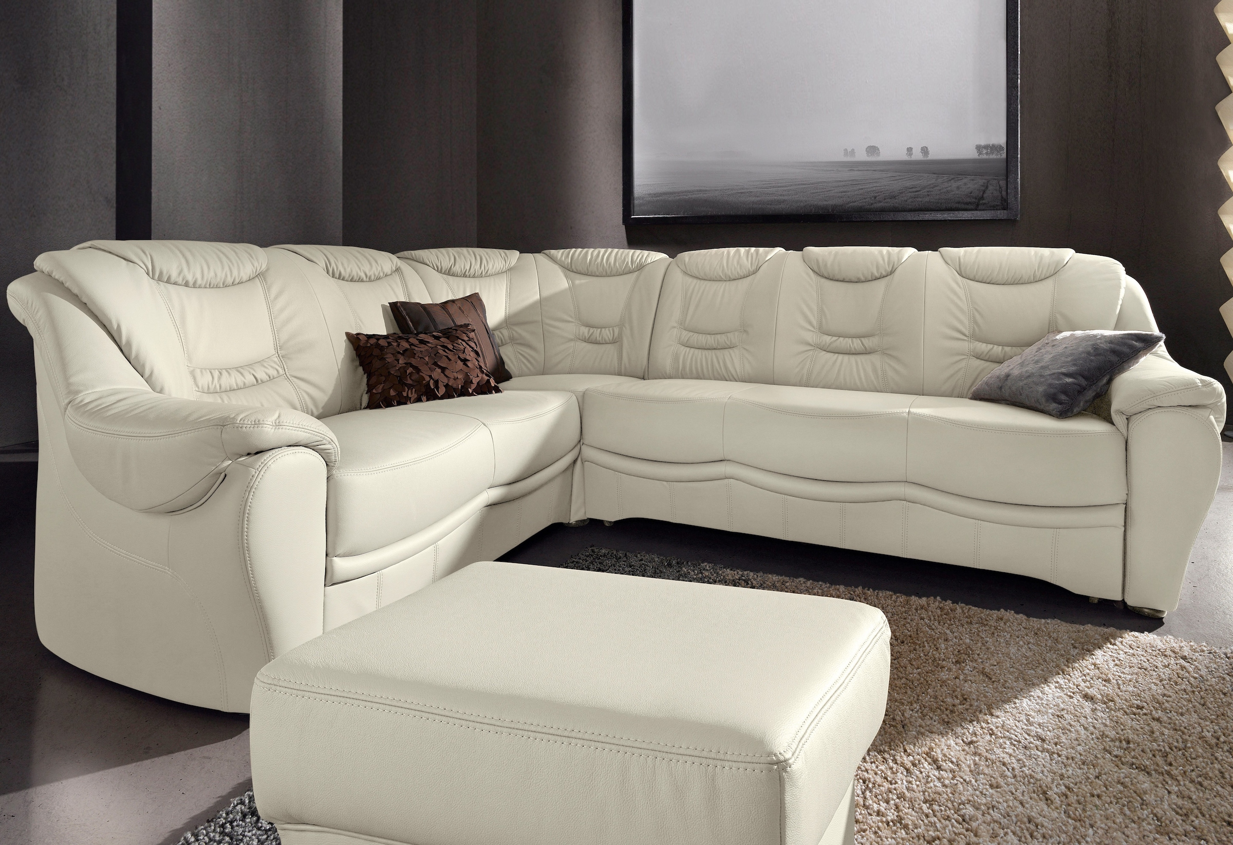 sit&more Ecksofa "Benson L-Form", wahlweise mit Bettfunktion