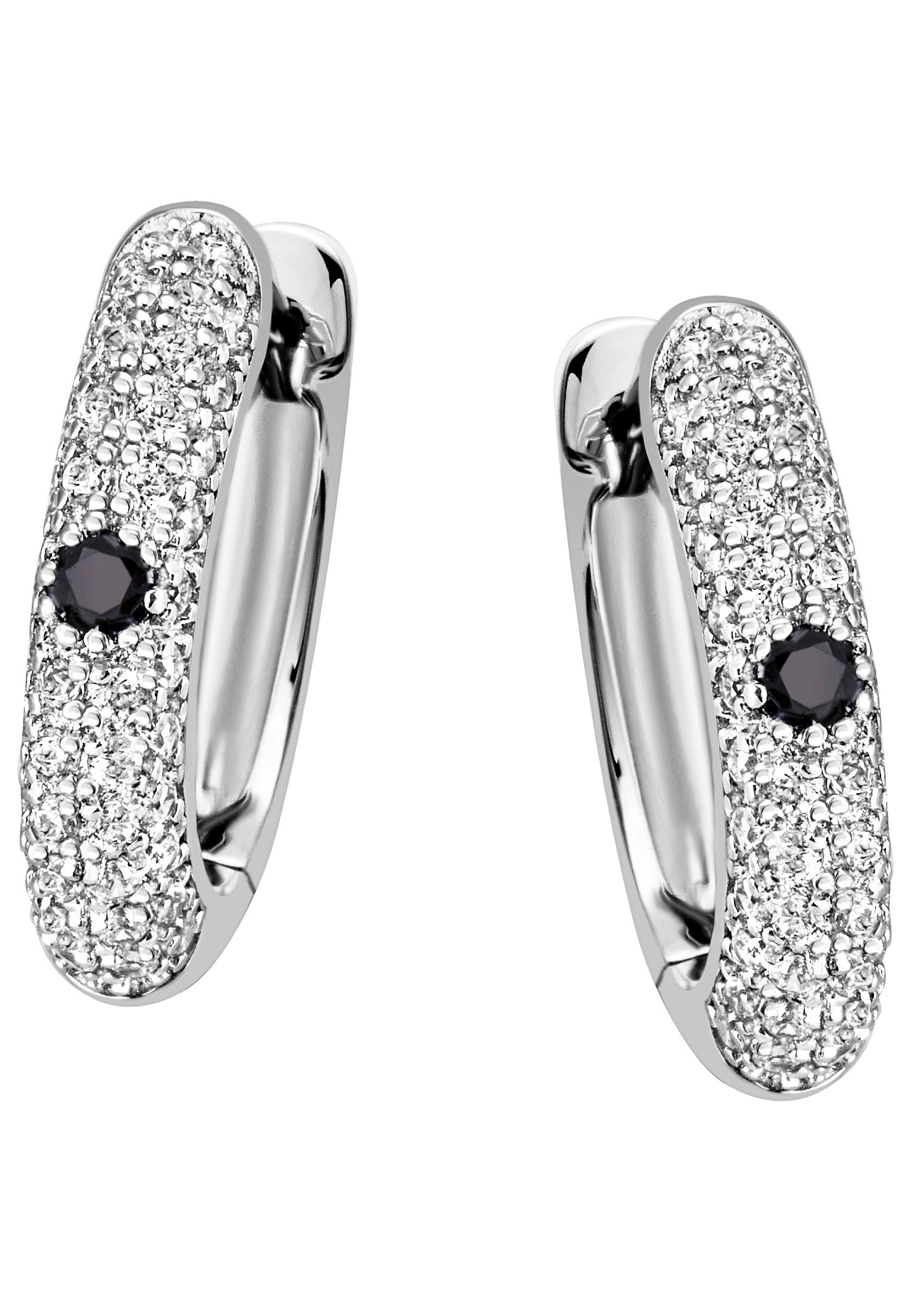Firetti Paar Creolen »Schmuck Geschenk Silber 925 Ohrschmuck mittig«, mit Zirkonia (synth.)