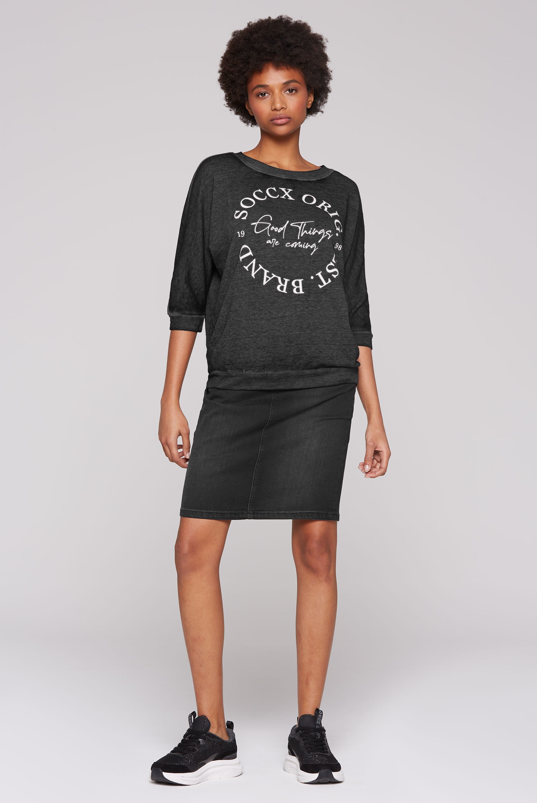 SOCCX Sweater, mit Fledermausärmeln