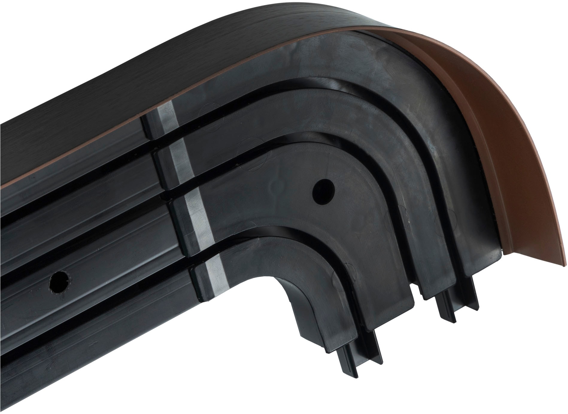 SN DECO GROUP Gardinenschiene »SH3 mit Blende 7,5 cm«, 3 läufig-läufig, Fixmaß, mit Blende 7,5 cm