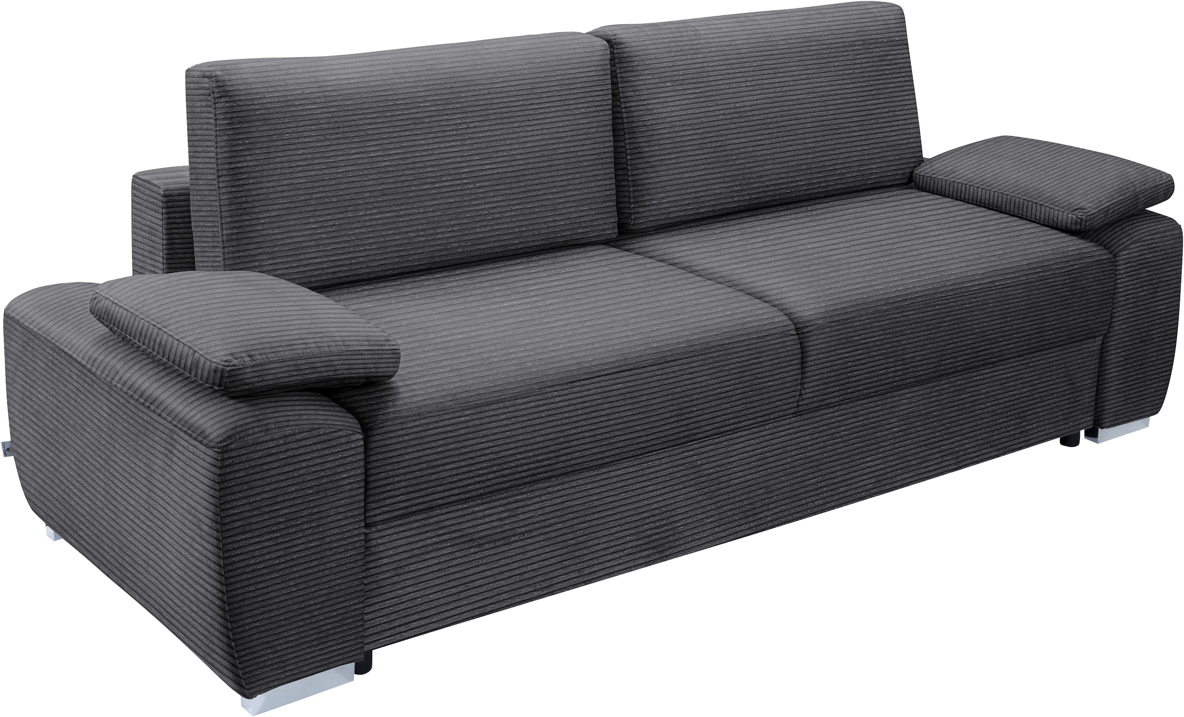 exxpo - sofa fashion 2-Sitzer »SOLSBURY, Sofa, Schlafsofa«, inkl. Federkern-Polsterung, Bettfunktion und Stauraum, in Cord