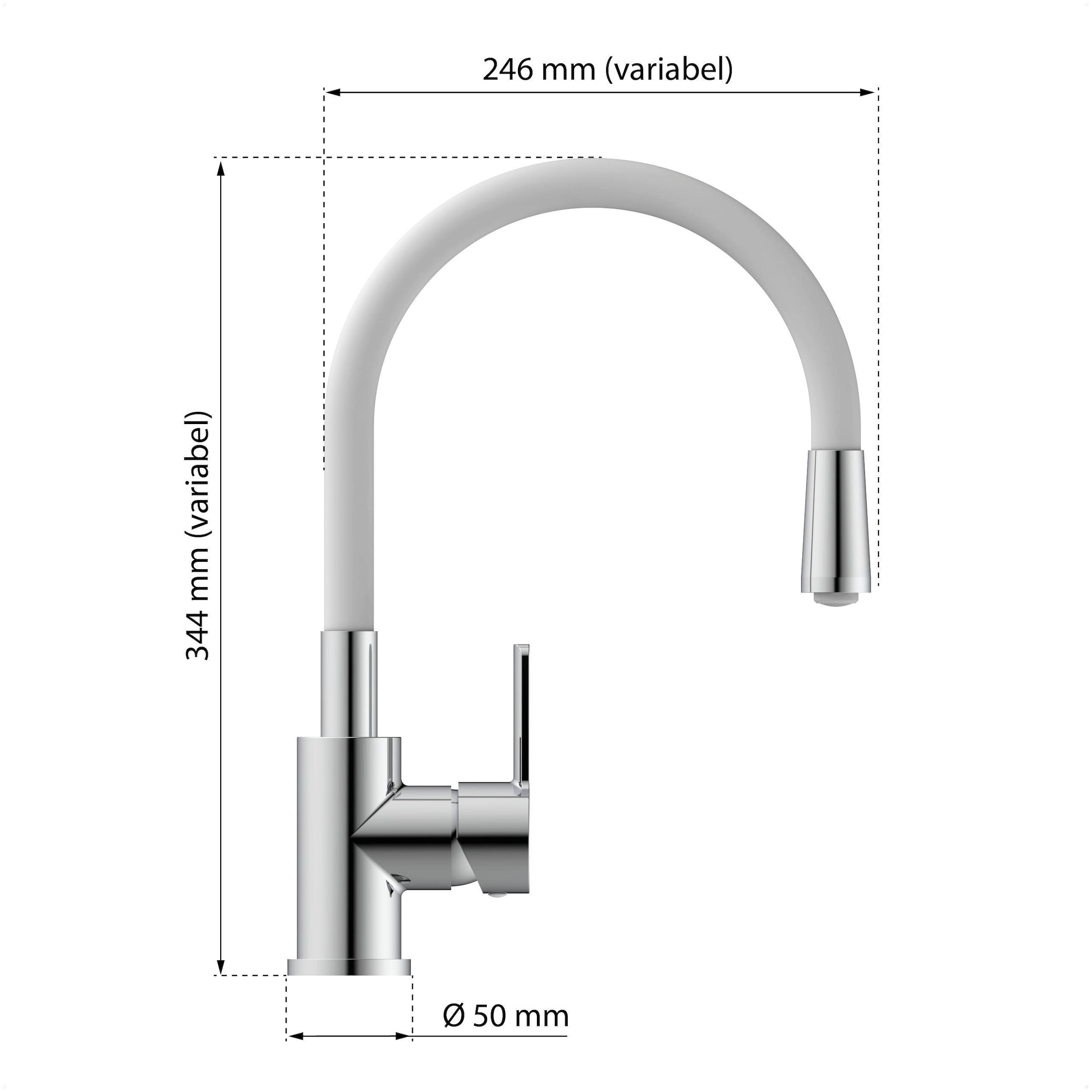 Eisl Spültischarmatur »Flexo« energiesparender Cold-Start, wassersparender Eco-Click,360° schwenkbar