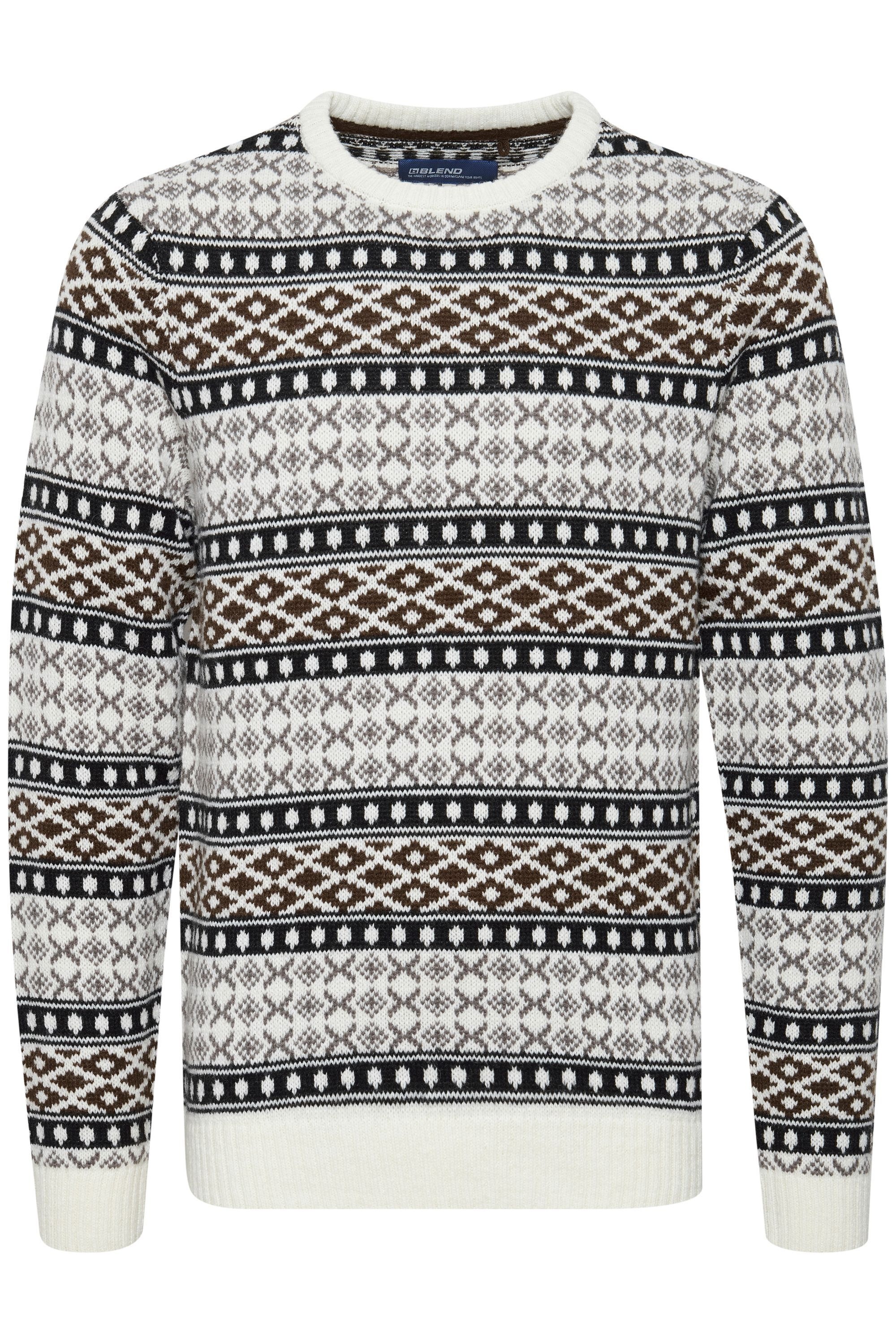 Blend Norwegerpullover "BHTjorben", Stilvoller Norweger-Pullover mit Rundha günstig online kaufen