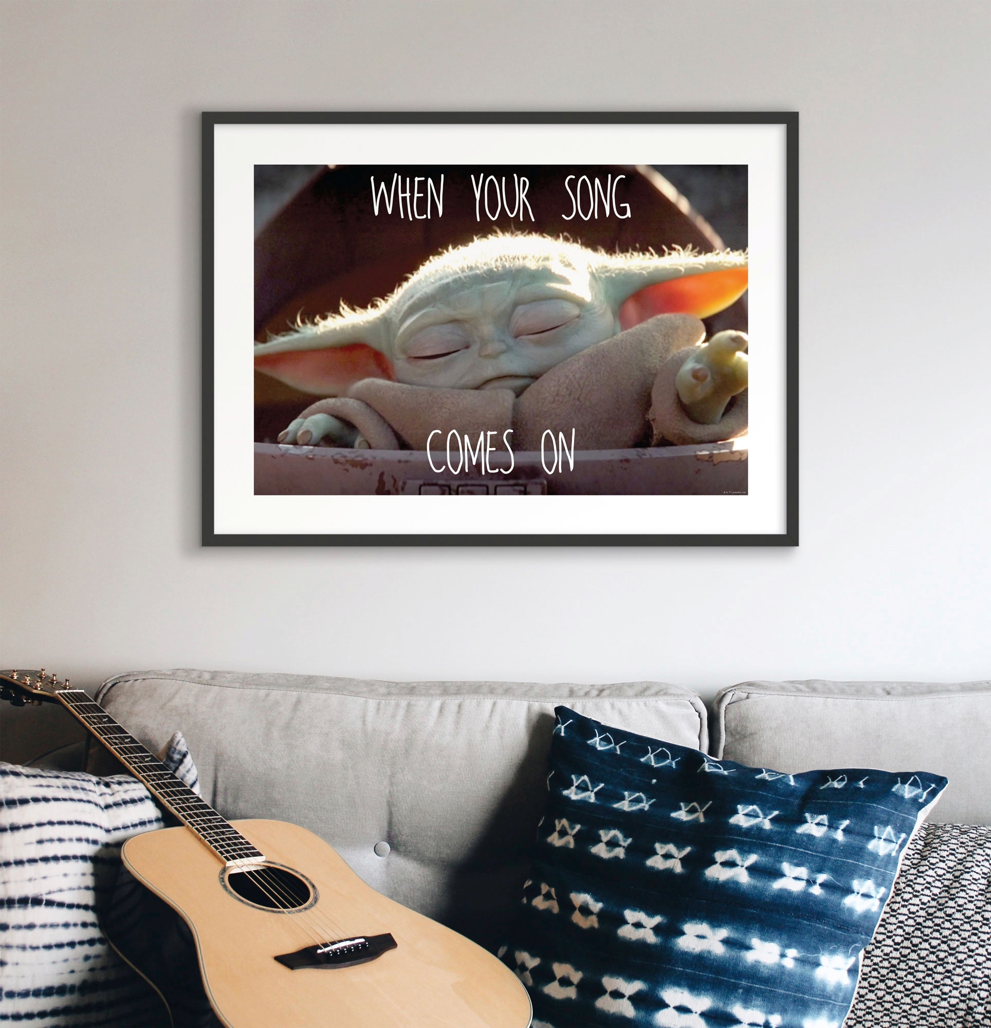 Komar Bild »Mandalorian The Child Music«, Disney-Star Wars, (1 St.), Wandbild zur Dekoration im Kinderzimmer - ohne Rahmen
