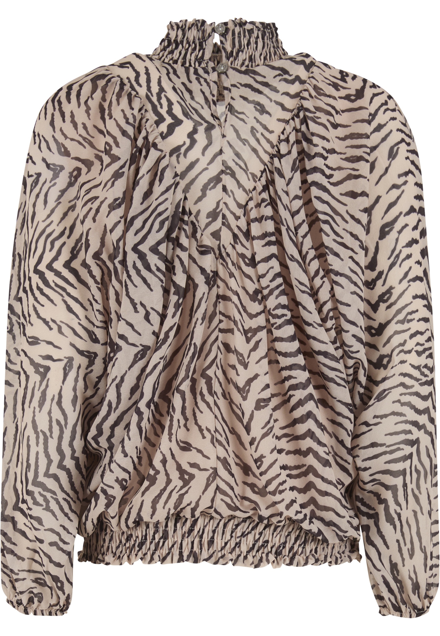 CLOUD 5IVE Klassische Bluse »CLOUD 5IVE Cloud5ive Smocked Chiffon Blouse AOP Zebra«