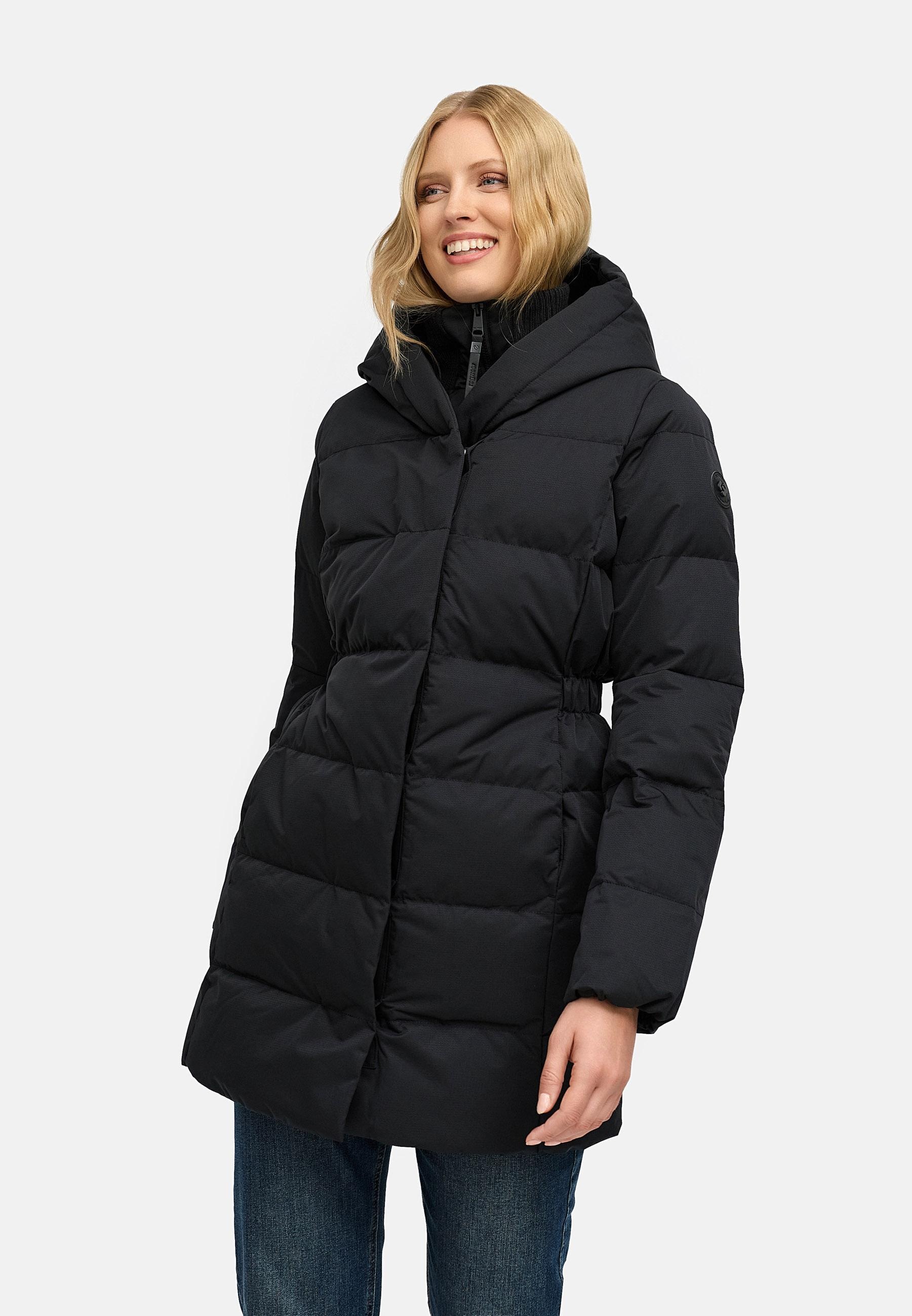 Ragwear Steppmantel »Niani YOUMODO«, Warmer Wintermantel mit hohem Kragen und Kapuze