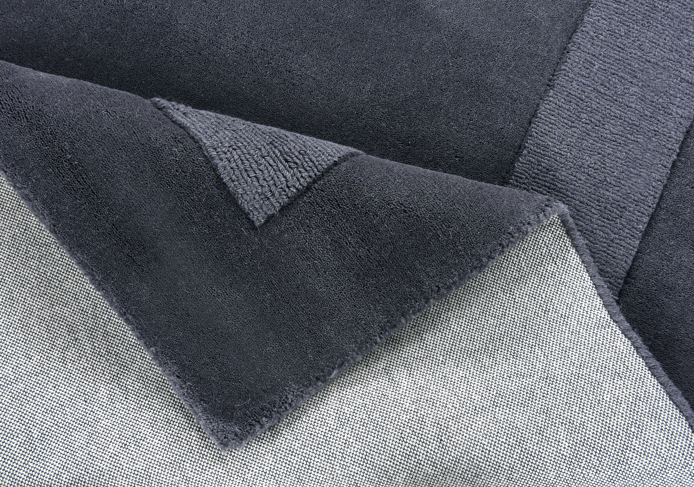 THEKO Wollteppich »USEDOM 8301« rechteckig 11 mm Höhe Uni Farben, reine Wolle, handgetuftet, mit Bordüre