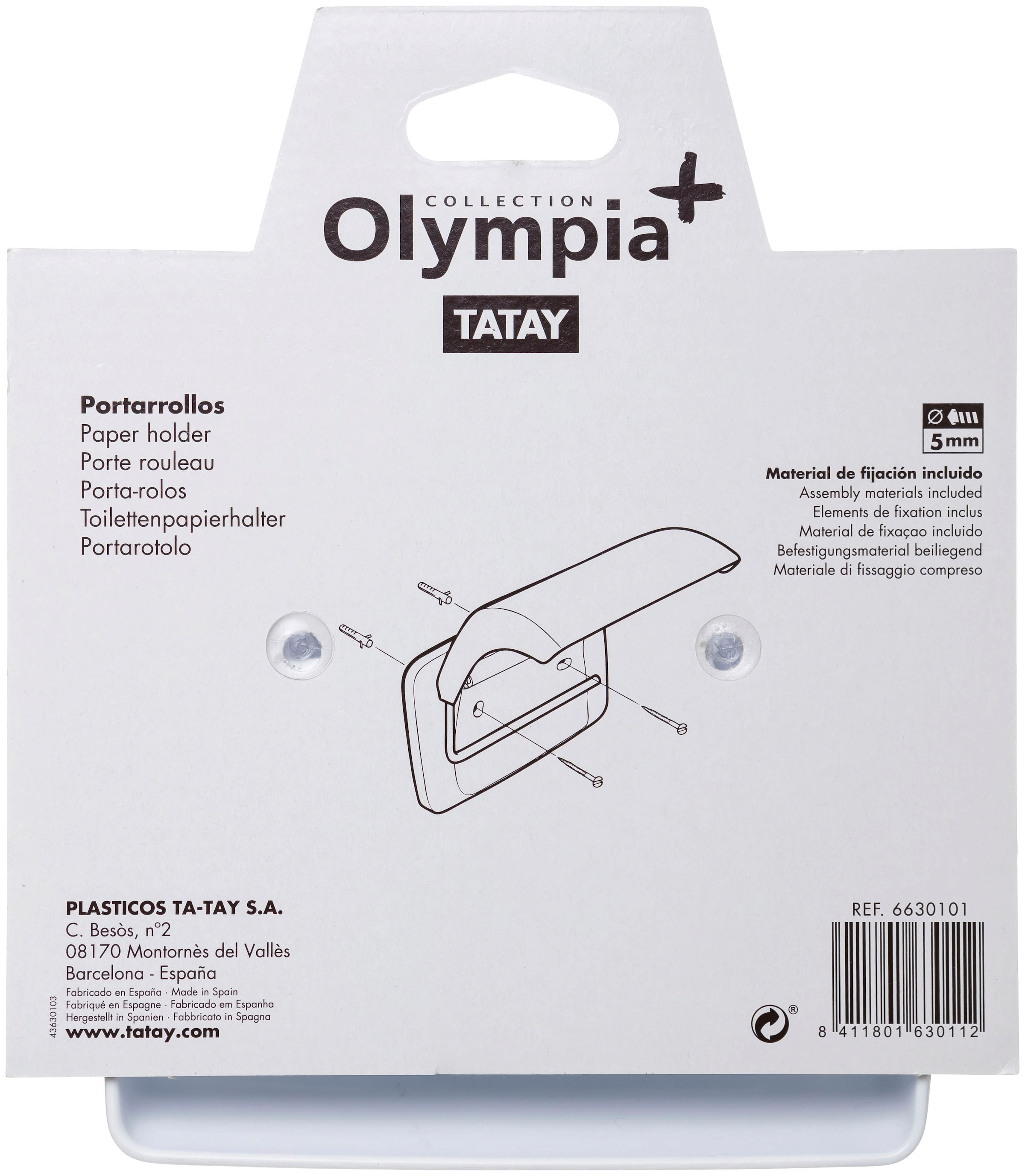 Sanotechnik Toilettenpapierhalter »OLYMPIA«, moderne Optik