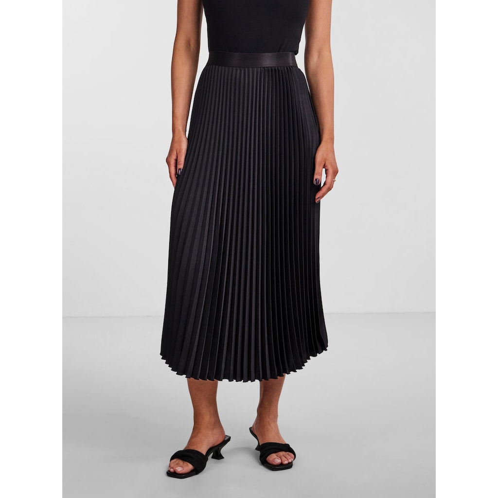 Y.A.S Plisseerock »YASCELINE HW MIDI SKIRT S. NOOS«