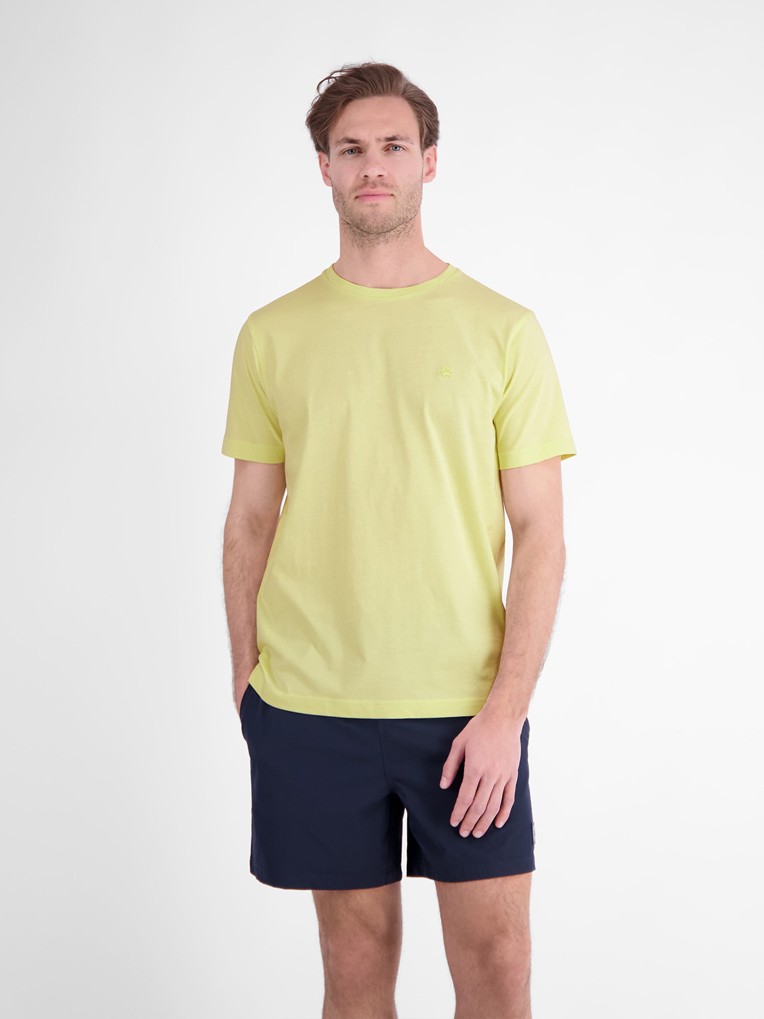 LERROS T-Shirt "Klassisches T-Shirt aus reiner Baumwolle mit Rundkragen"