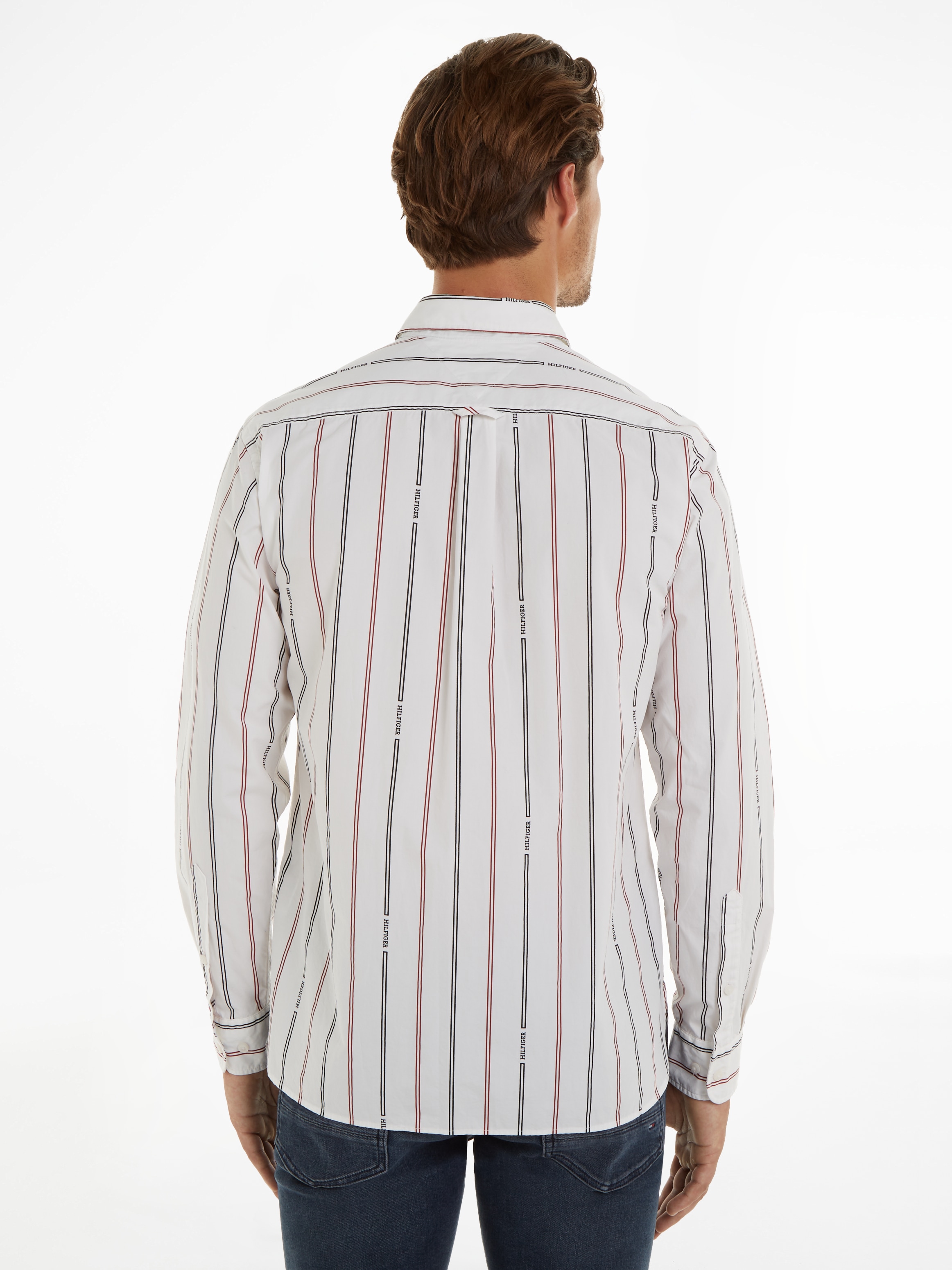 Tommy Hilfiger Langarmhemd »HILFIGER DOUBLE STP Regular Fit SHIRT«