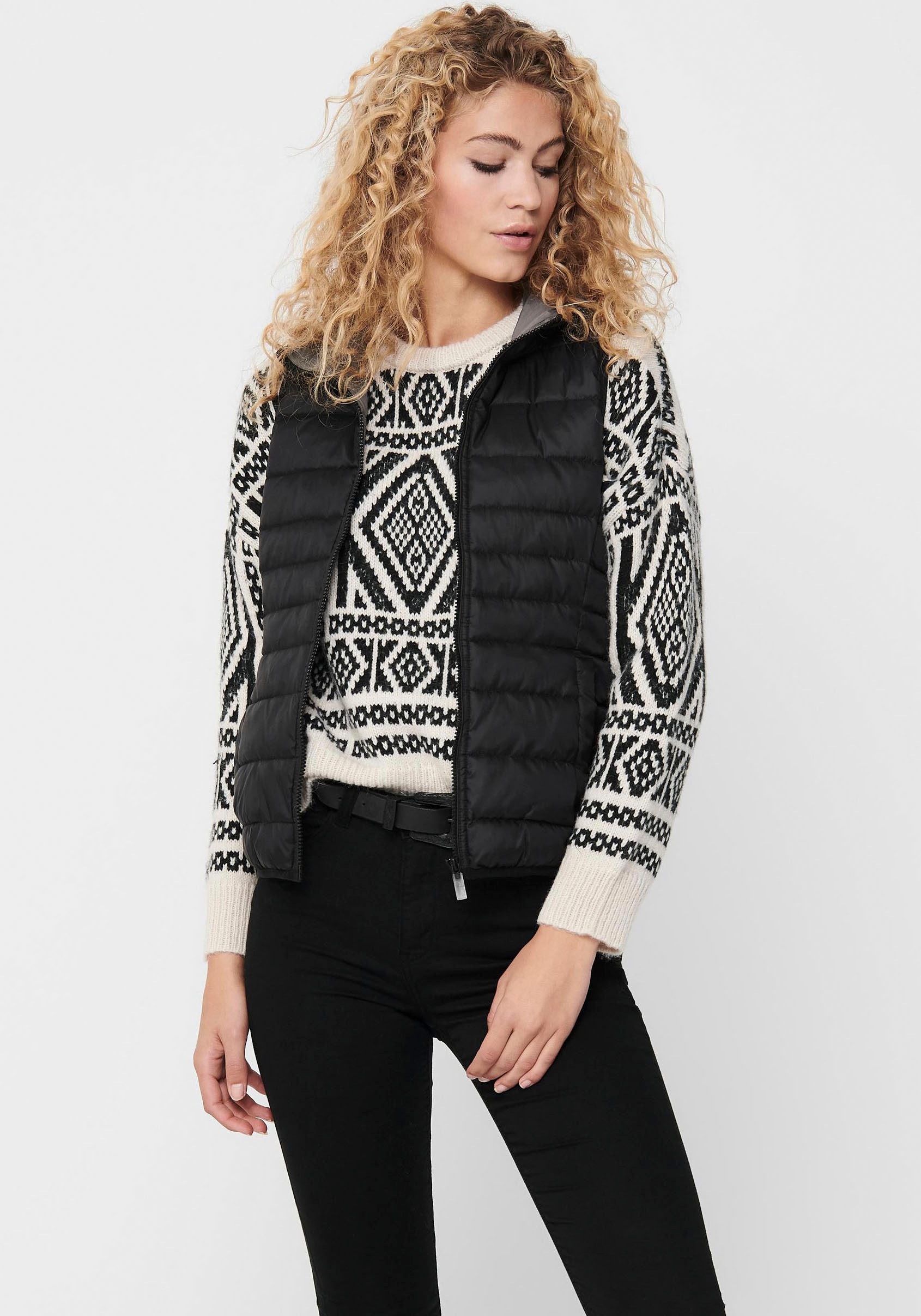 Thumbnail - ONLY Steppweste "ONLNEWTAHOE HOOD WAISTCOAT OTW NOOS" mit Kapuze