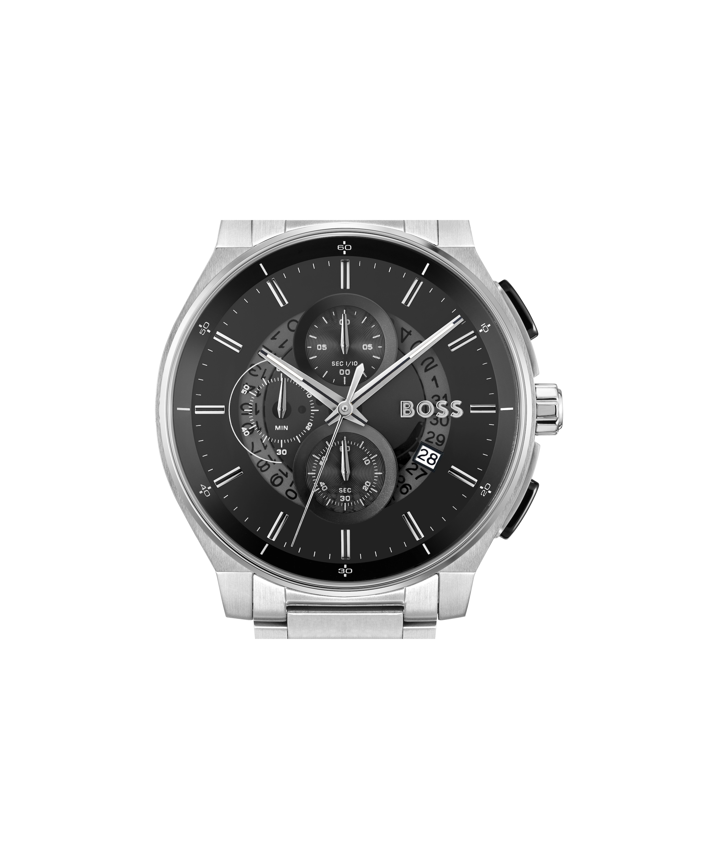 BOSS Chronograph »PEAK 2.0« Quarzuhr, Armbanduhr, Herrenuhr, Edelstahlarmband, analog, Tag