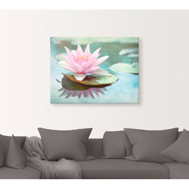 Artland Wandbild »Rosa Seerose«, Blumen, (1 St.), als Leinwandbild,  Wandaufkleber oder Poster in versch. Größen bestellen | BAUR