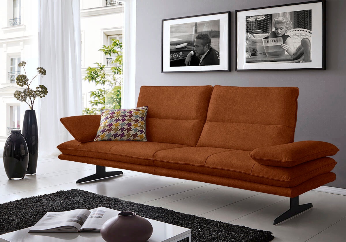 W.SCHILLIG 2,5-Sitzer "broadway, Designsofa mit tollem Sitzkomfort" Sitztiefenverstellung, Kopfteil- & Seitenteilverstellung, Breite 236cm