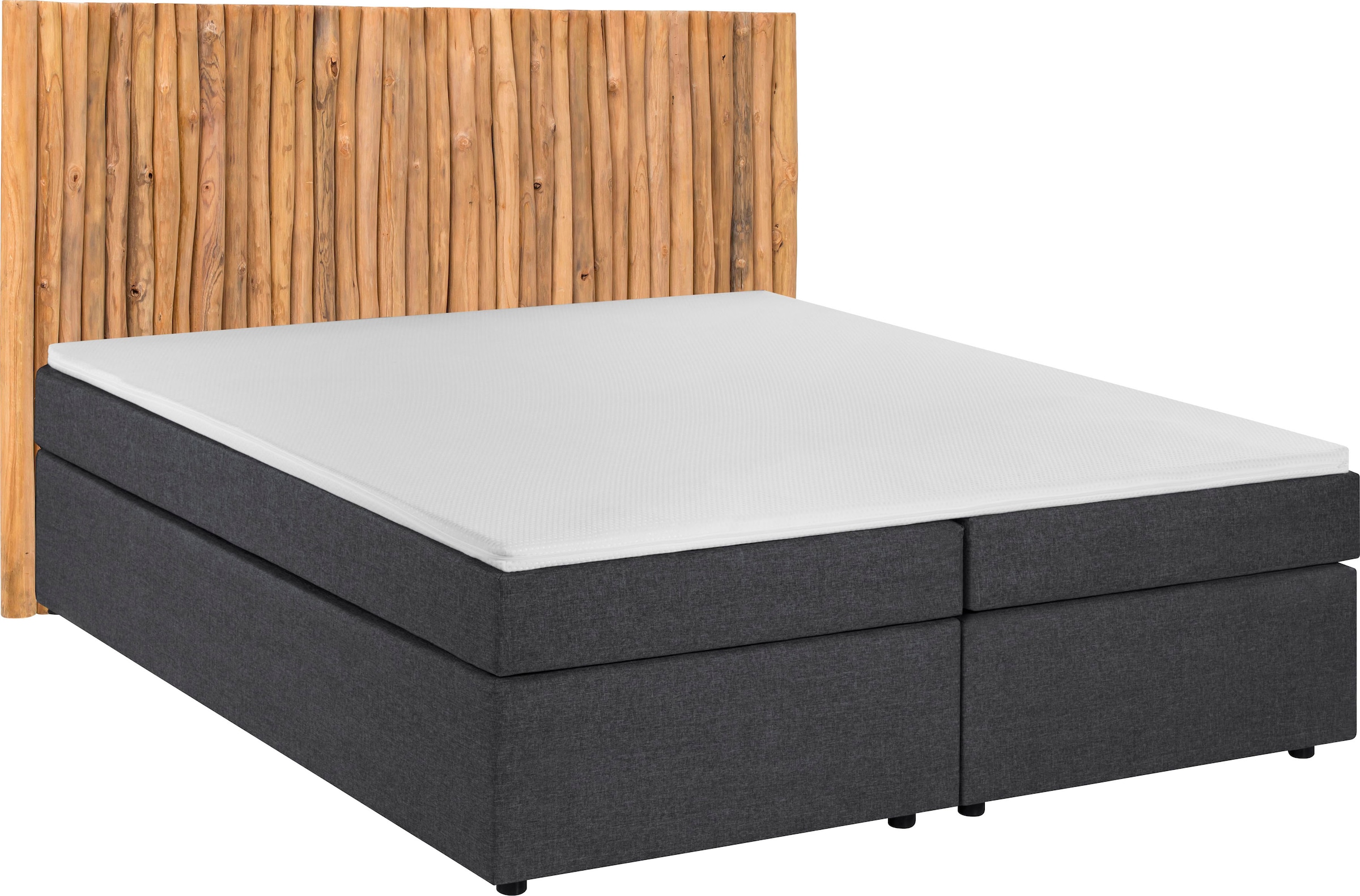SIT Boxspringbett, Mit Kopfteil aus Ästen