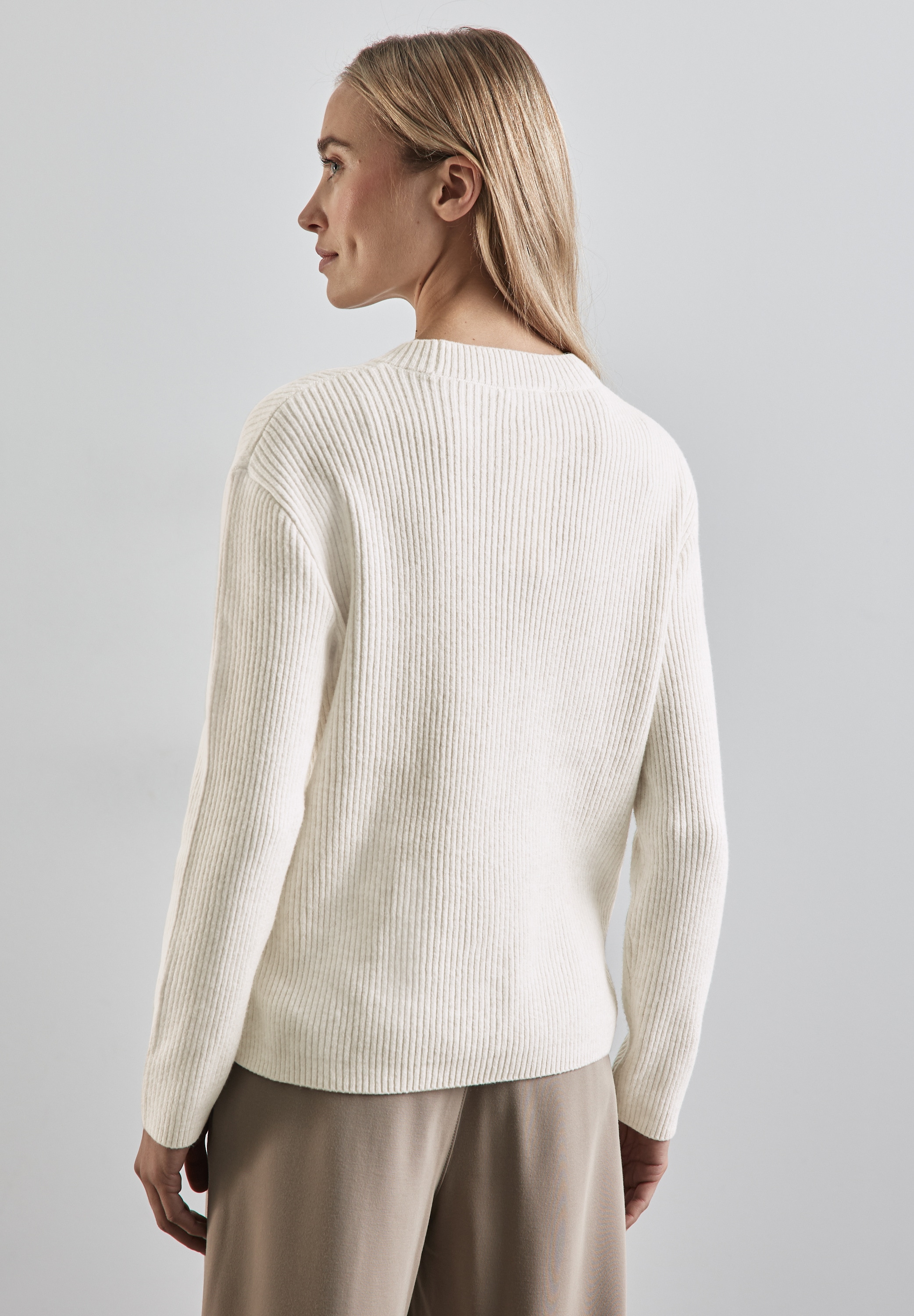 STREET ONE Strickpullover, mit Stehkragen