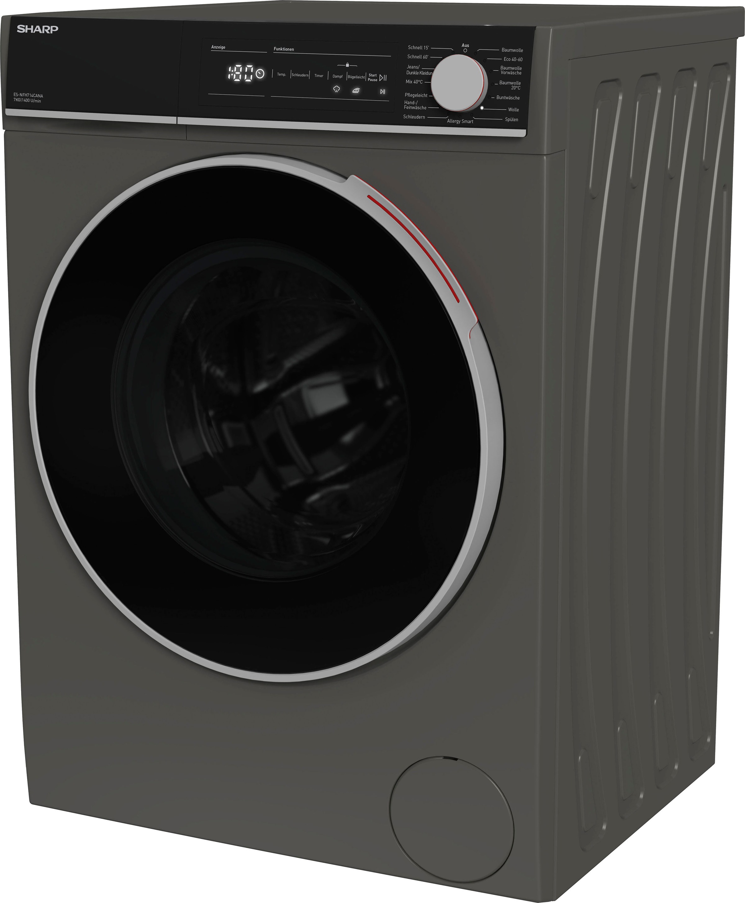Sharp Waschmaschine »ES-NFH714CANA-DE«, 7 kg, 1400 U/min