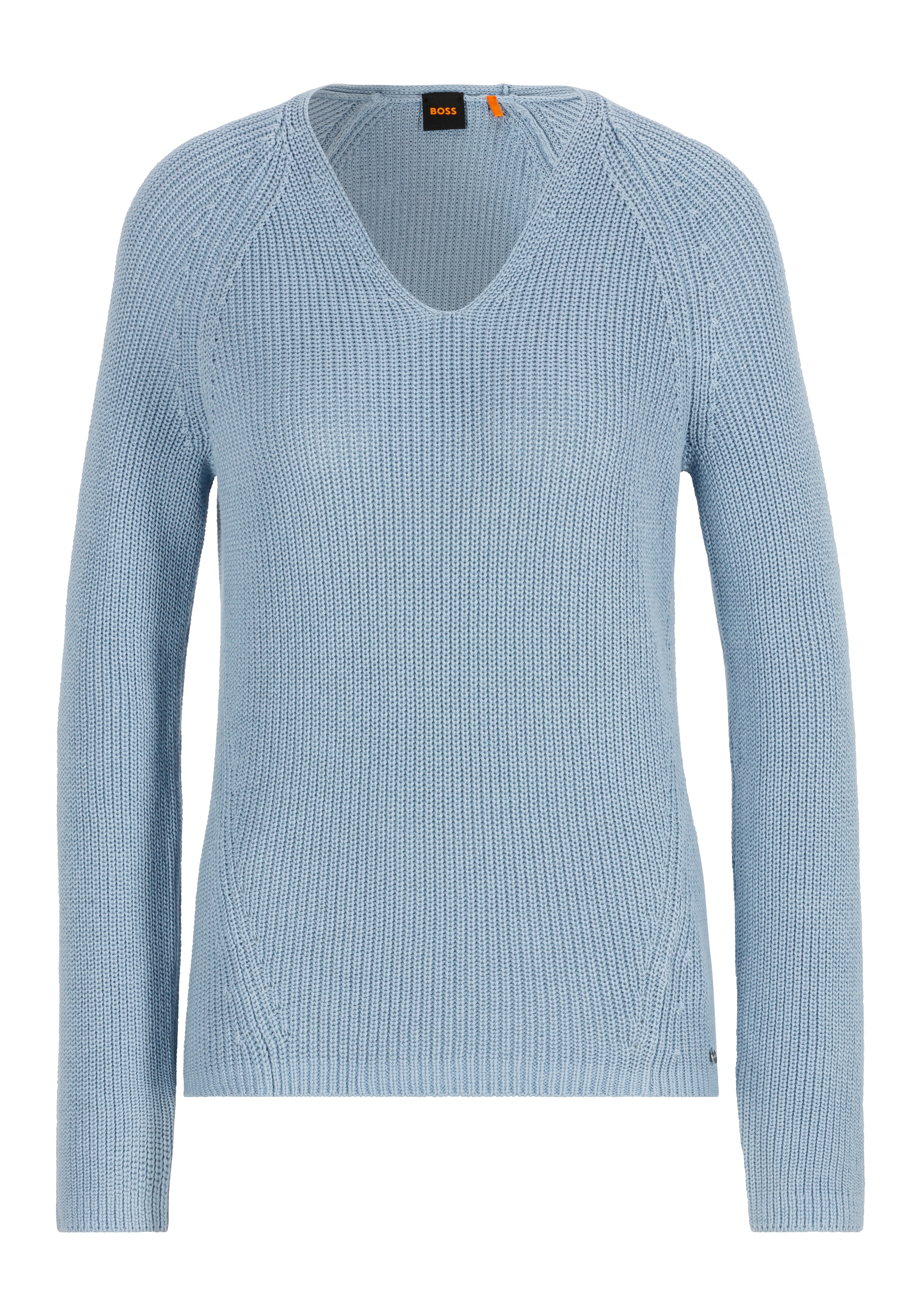BOSS ORANGE Strickpullover "Fardin Premium Damenmode", mit Charm mit BOSS L günstig online kaufen