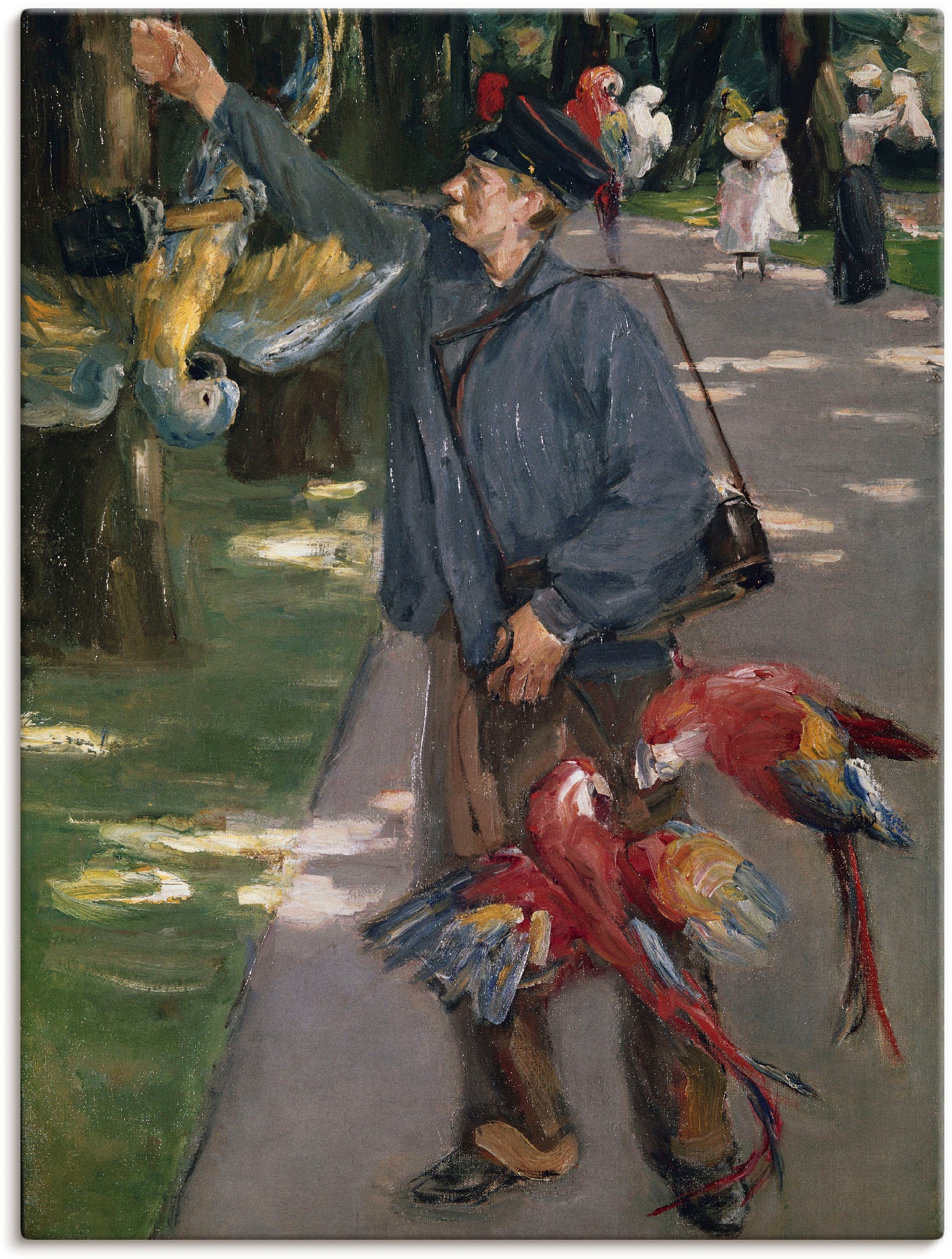 Artland Kunstdruck »Der Papageienmann. 1901/1902«, Mann, (1 St.), als Leinwandbild, Wandaufkleber oder Poster in versch. Größen