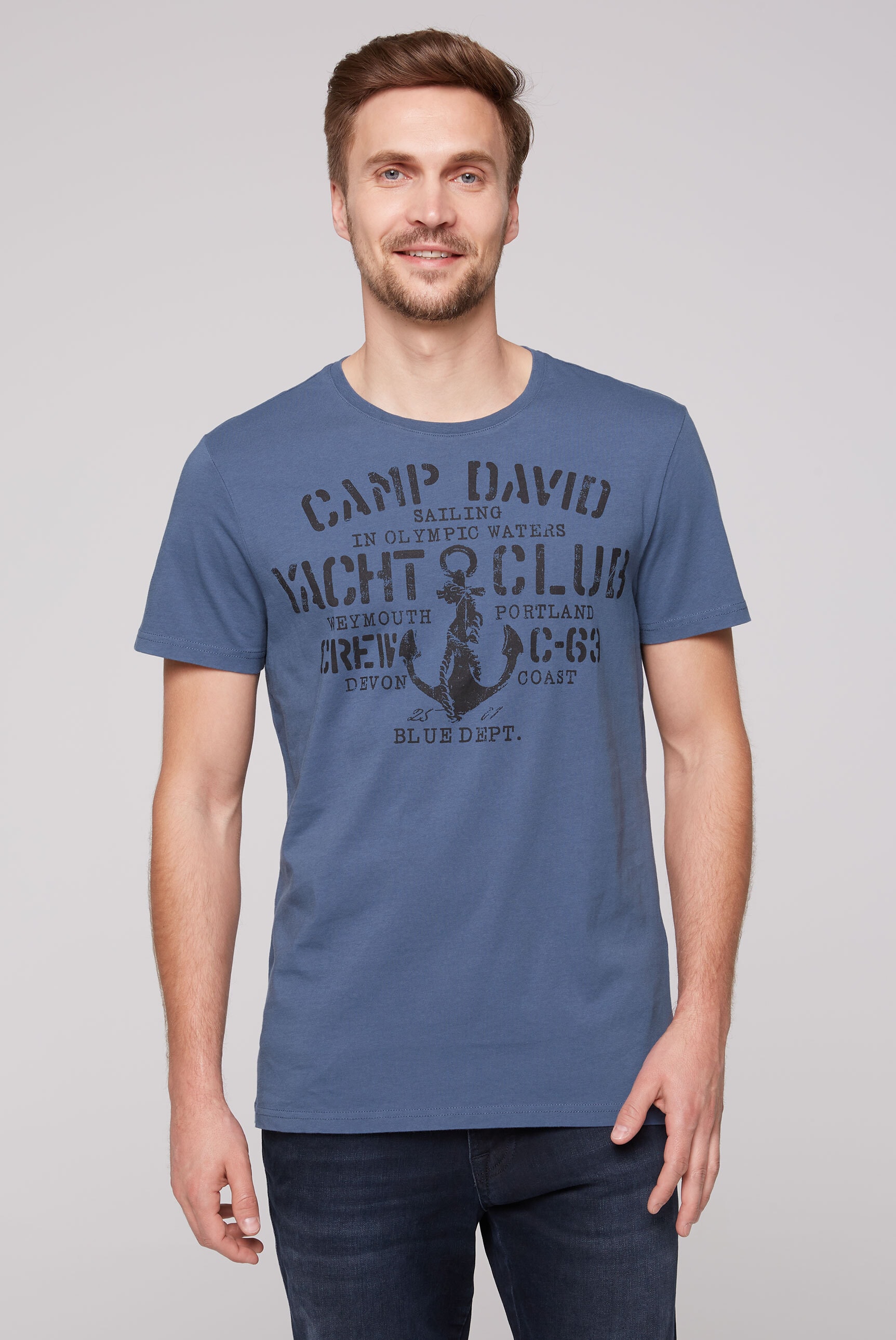 CAMP DAVID Rundhalsshirt, aus Baumwolle