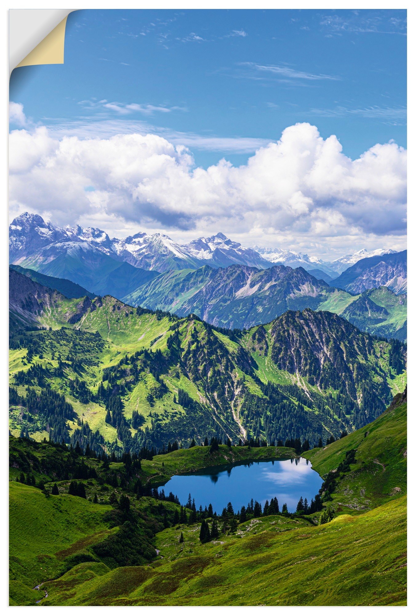 Artland Wandbild "Nebelhorn bei Obersdorf Alpen Seealpsee" Berge & Alpenbilder 1 Stk. tlg. als Alubild, Leinwandbild, Poster, Wandaufkleber in verschied. Größen