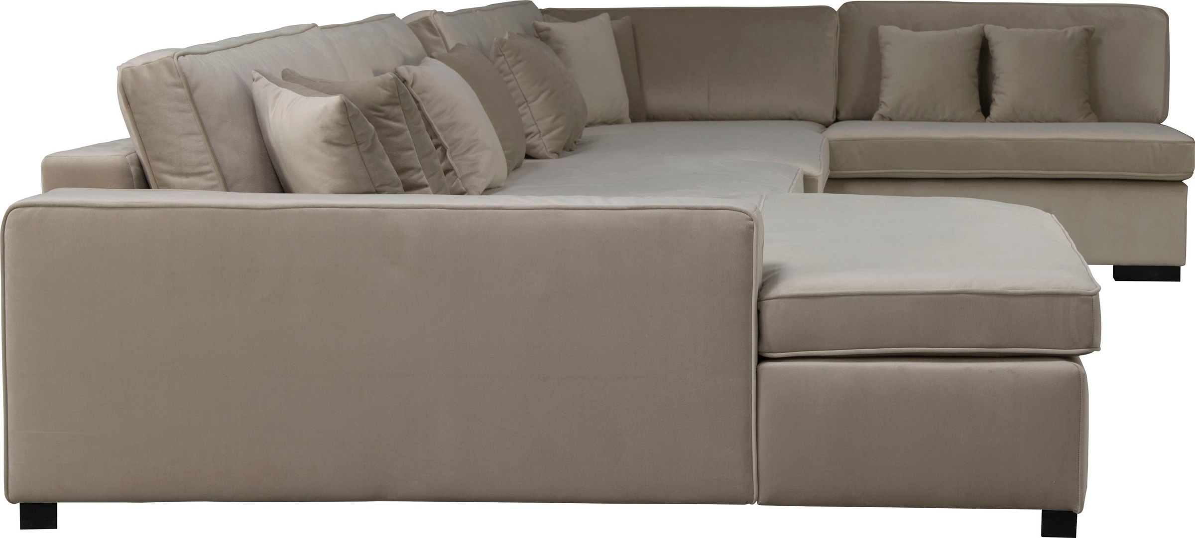 Home affaire Wohnlandschaft »Skara XXL U-Form«, Lounge-Sofa XXL mit Federkern-Polsterung, in vielen Bezugsvarianten