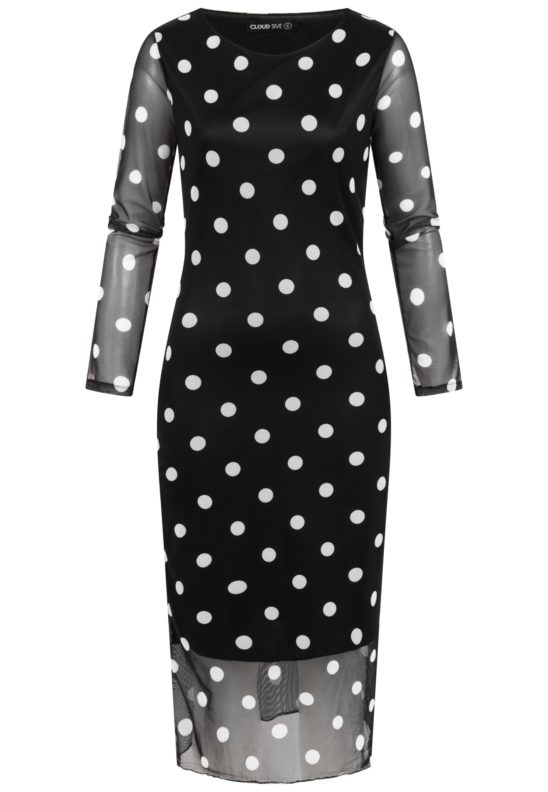 CLOUD 5IVE A-Linien-Kleid »CLOUD 5IVE Long-sleeve Dress Polka Dots« 1 tlg.