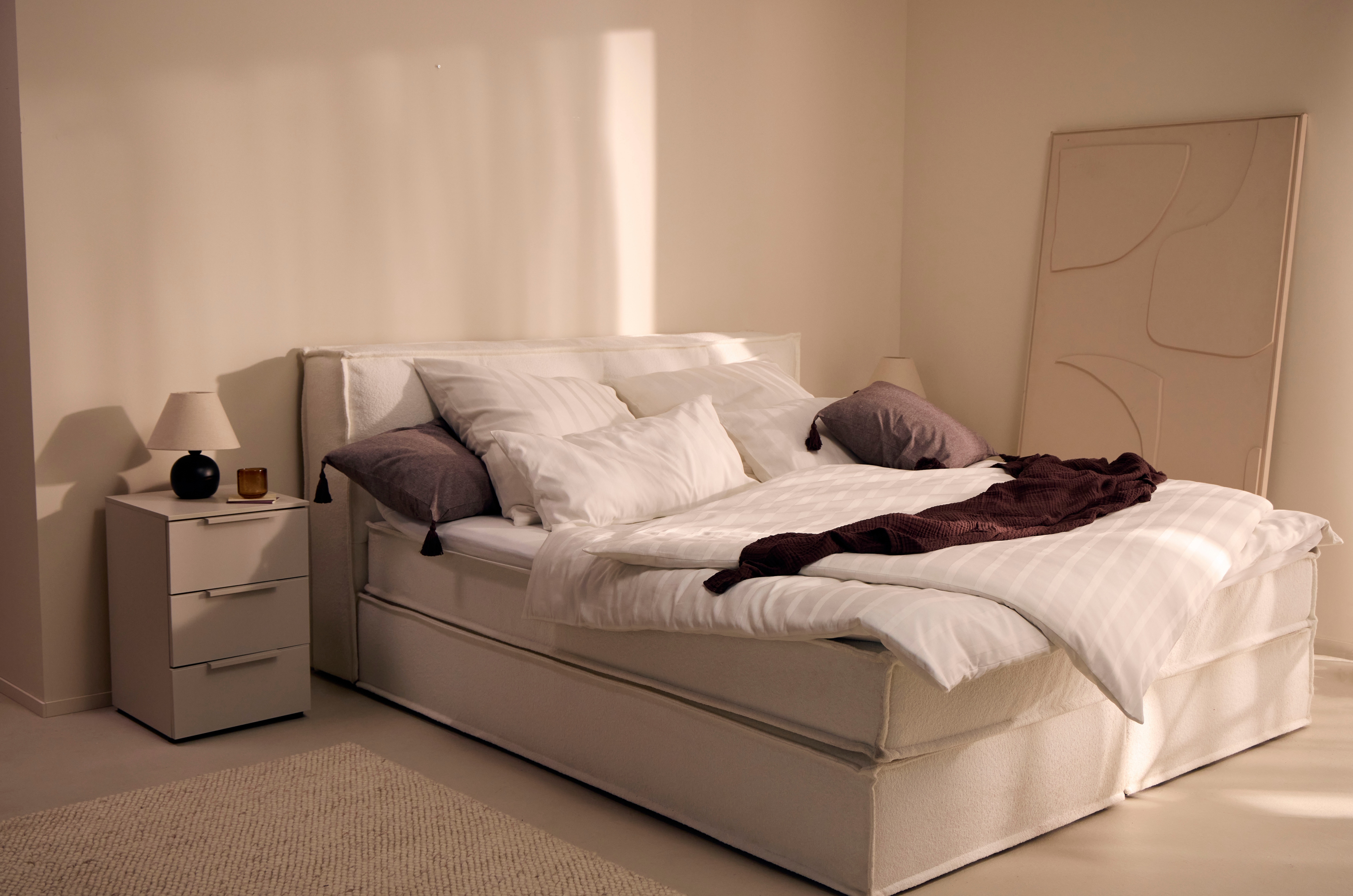 LeGer Home by Lena Gercke 1100000002199 "Addyson" Härtegrade H2, H3 und H4 wählbar, Boxspringbett inkl. Topper, 2 Matratzen