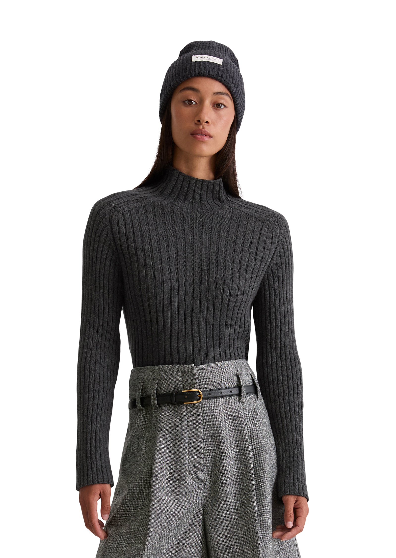 Marc OPolo Strickpullover, Turtleneck, Rippstrick, slim fit günstig online kaufen