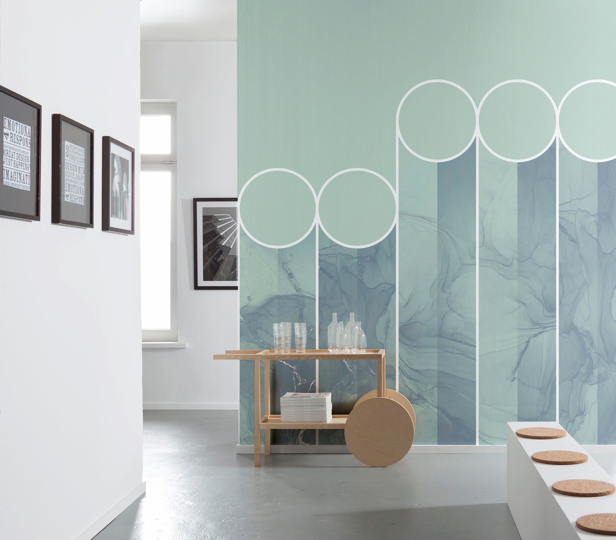 Komar Fototapete »Digitaldruck Vlies - spots - Größe 300 x 280 cm«, bedruckt, Wohnzimmer, Schlafzimmer