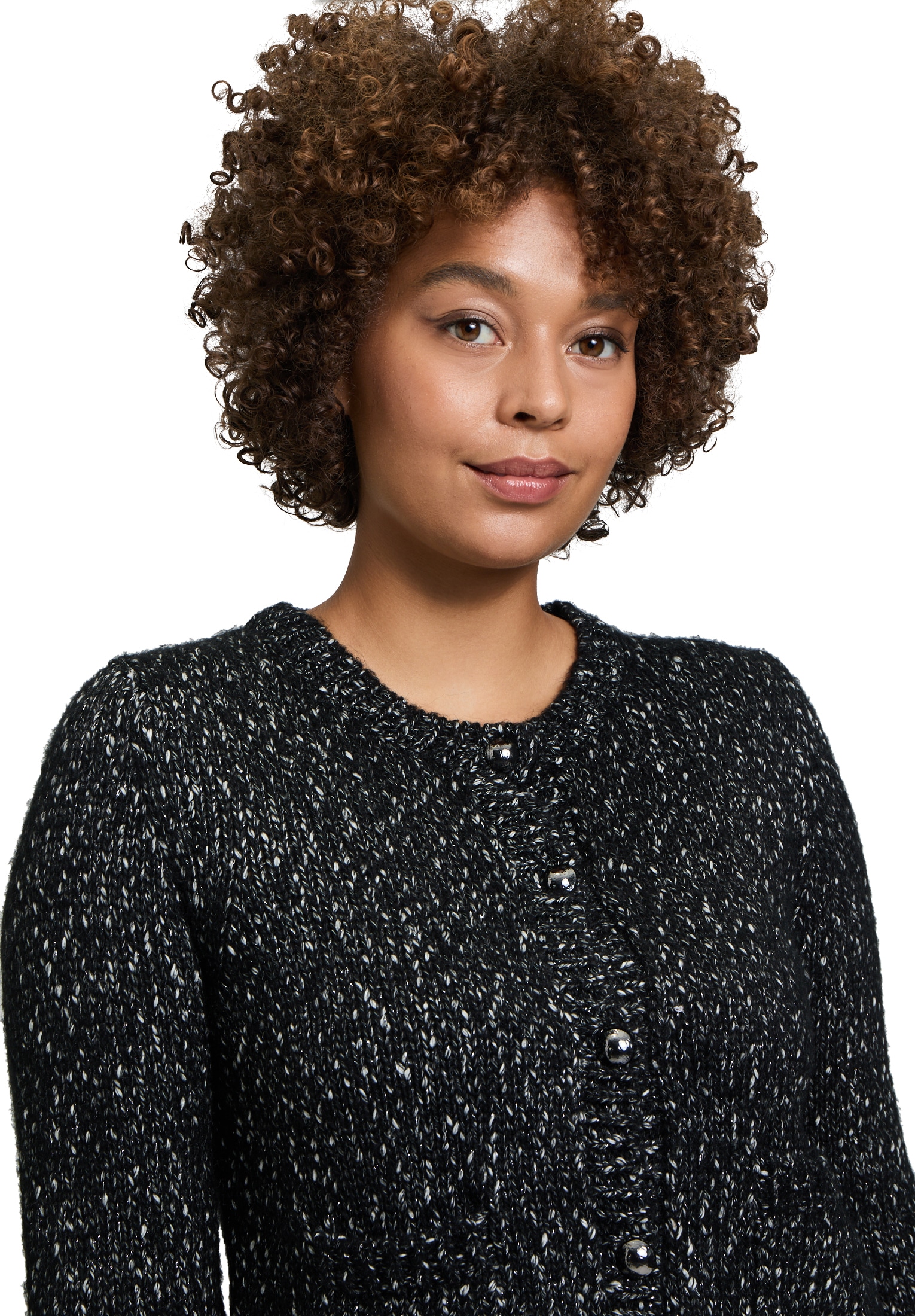 Cartoon Strickjacke »Cartoon Damen Cardigan mit Rundhalsausschnitt«, Taschen
