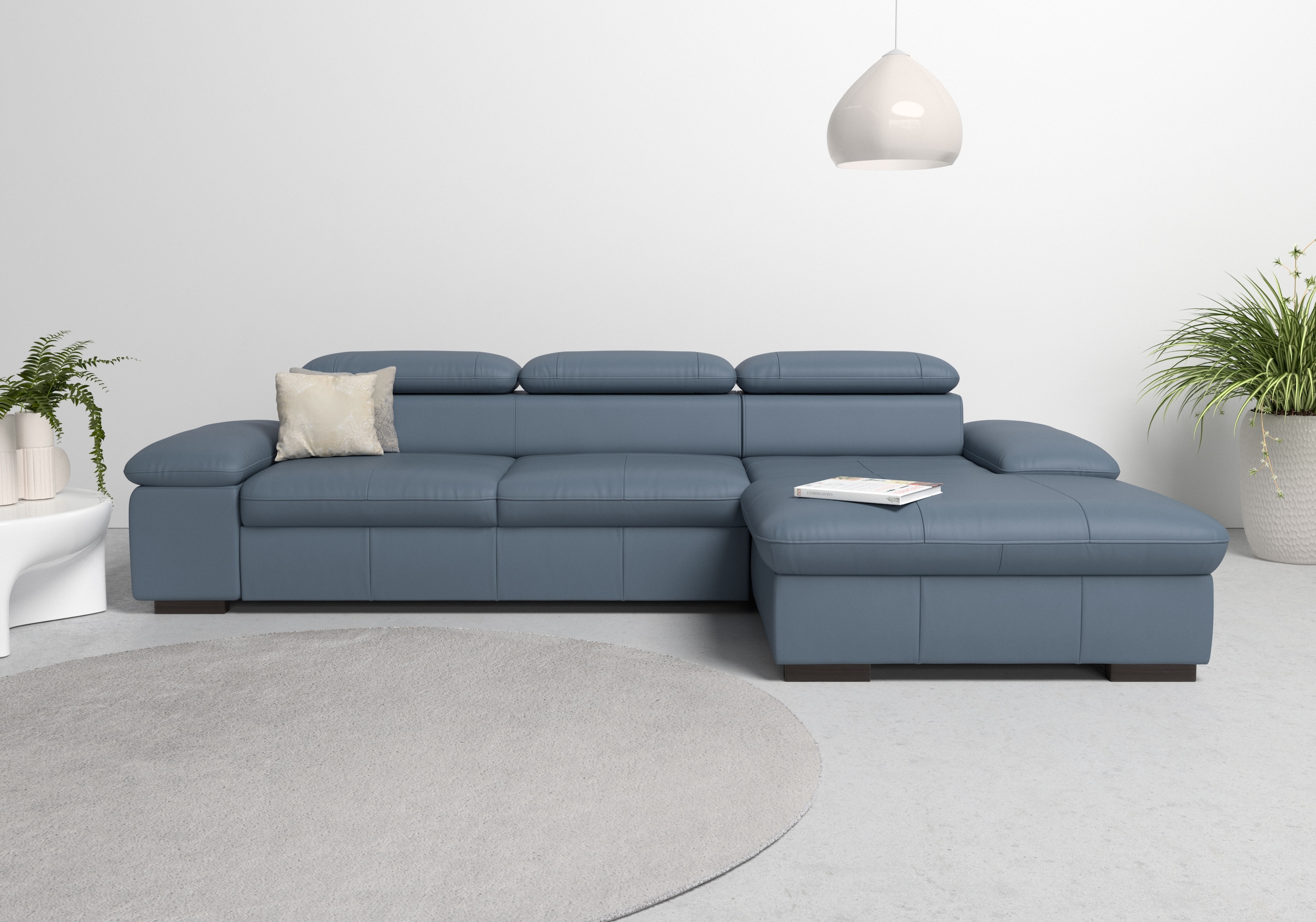 OTTO home Ecksofa "Alberto L-Form" mit Kopfteilverstellung, wahlweise mit Schlaffunktion
