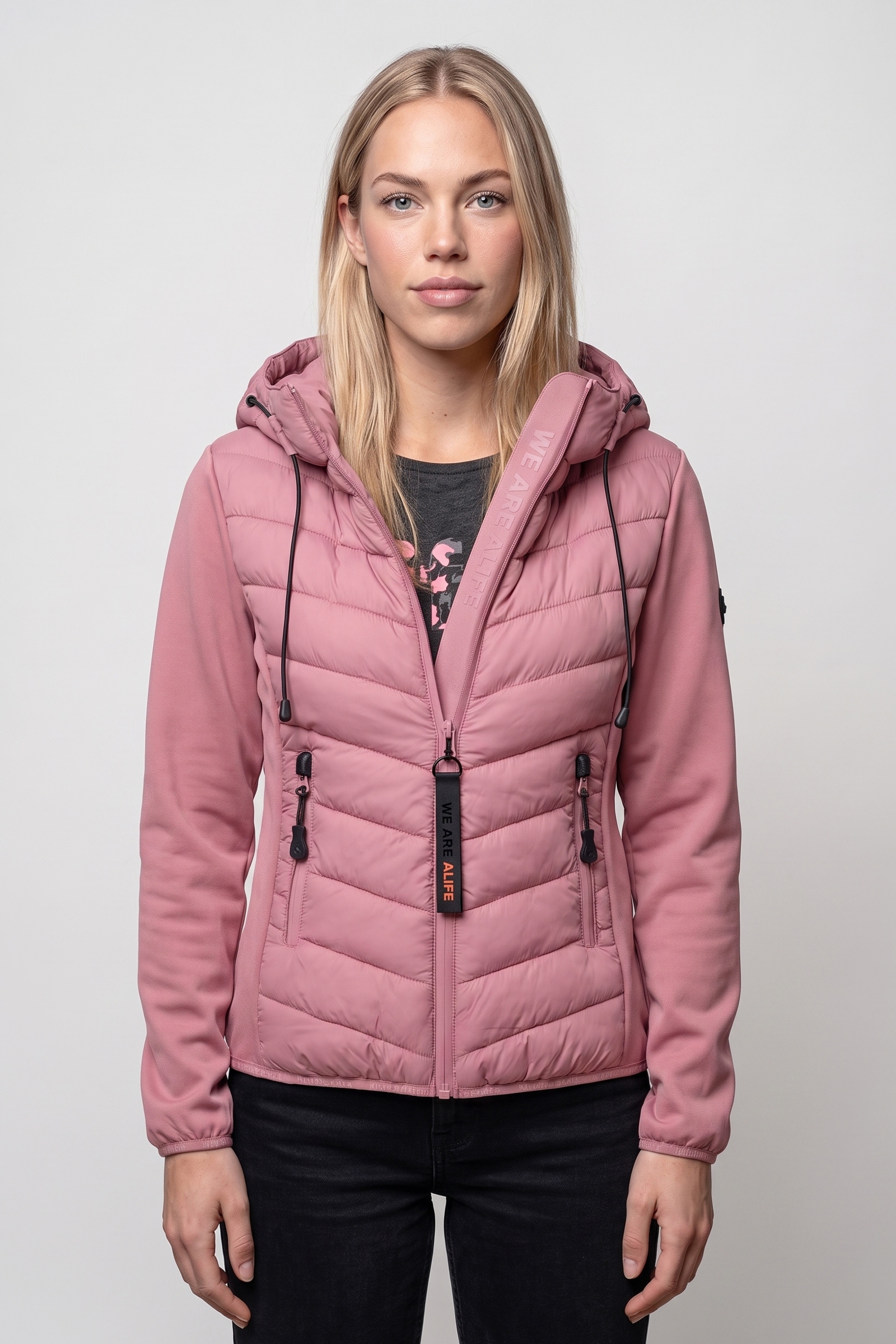 Alife & Kickin Sommerjacke »Damen ZeliaAK A Übergangsjacke, Jacke« Gesteppte Front, verstellbare Kapuze, zwei Reißverschlusstaschen