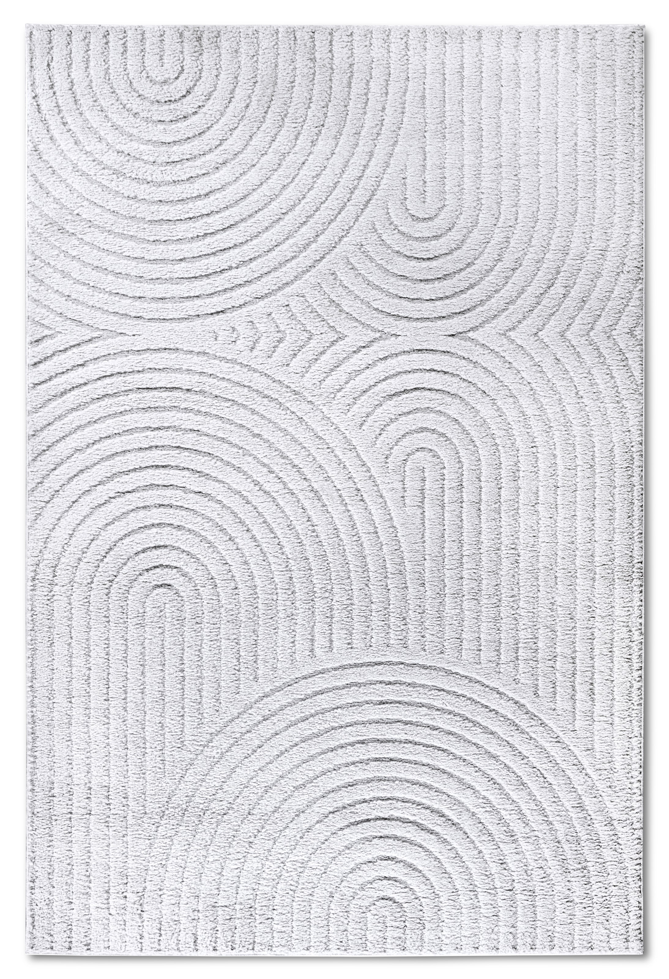 ELLE DECORATION Designteppich »Cosy Panglao, auch als Rundteppich erhältlich«, rechteckig, 14 mm Höhe, uni Kurzflor, Hoch Tief Struktur, modern, Skandi, Boho, Wohnzimmer