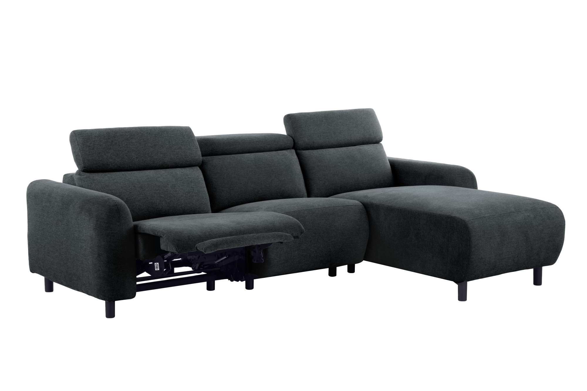 Home affaire Ecksofa »SKAANE Struktur, L-Form, 274 cm, manuelle u. elektrische Funktion,«, 274 cm, mit Kopfteilverstellung und man. oder elektr. Relaxfunktion