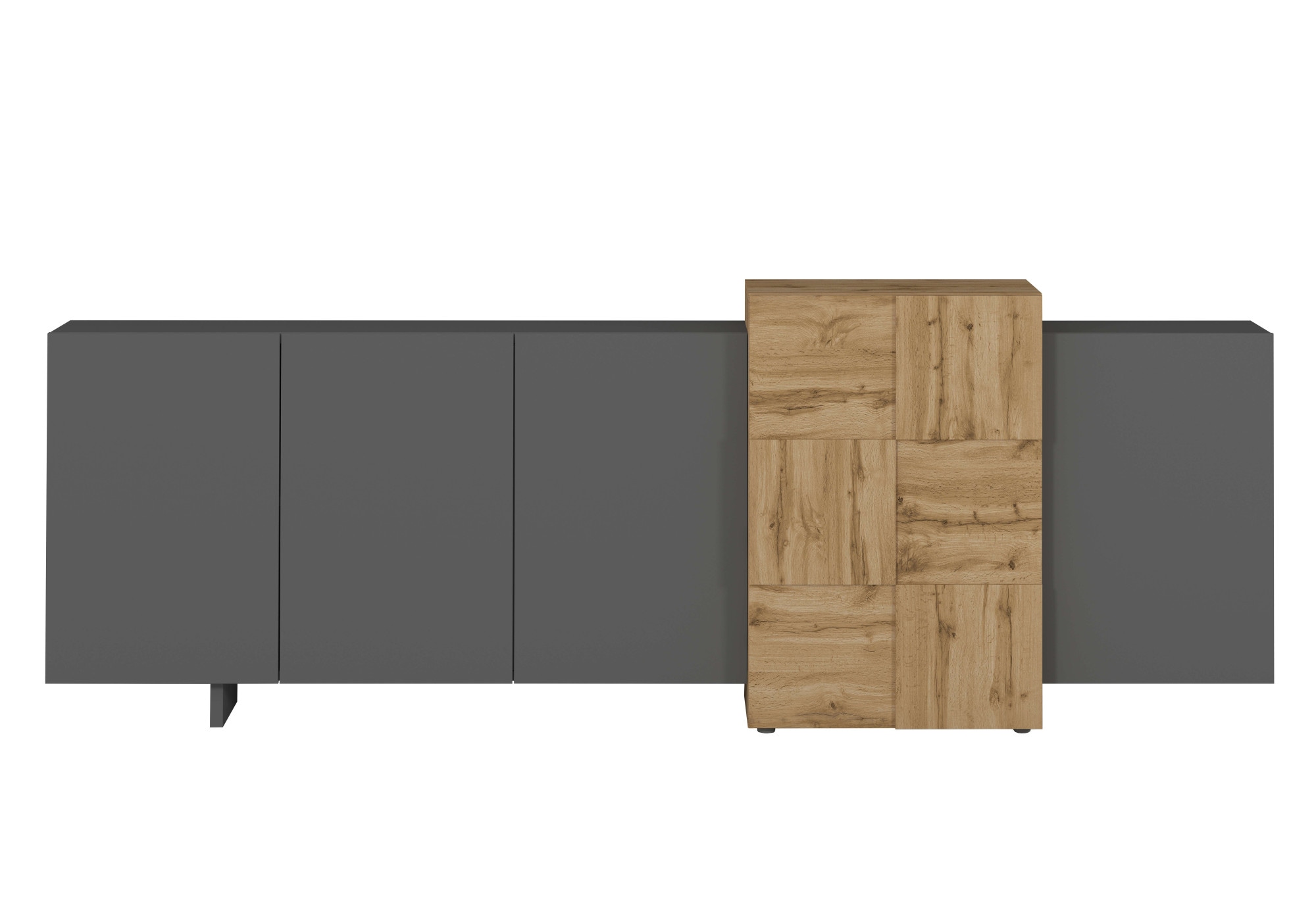 OTTO home Sideboard »Sideboard NEXOS, Kommode, Schrank, Kredenz« 1 Stk. tlg. Mit 5 Drehtüren, 8 geschlossenen Fächern, reversibel, B. 210 cm